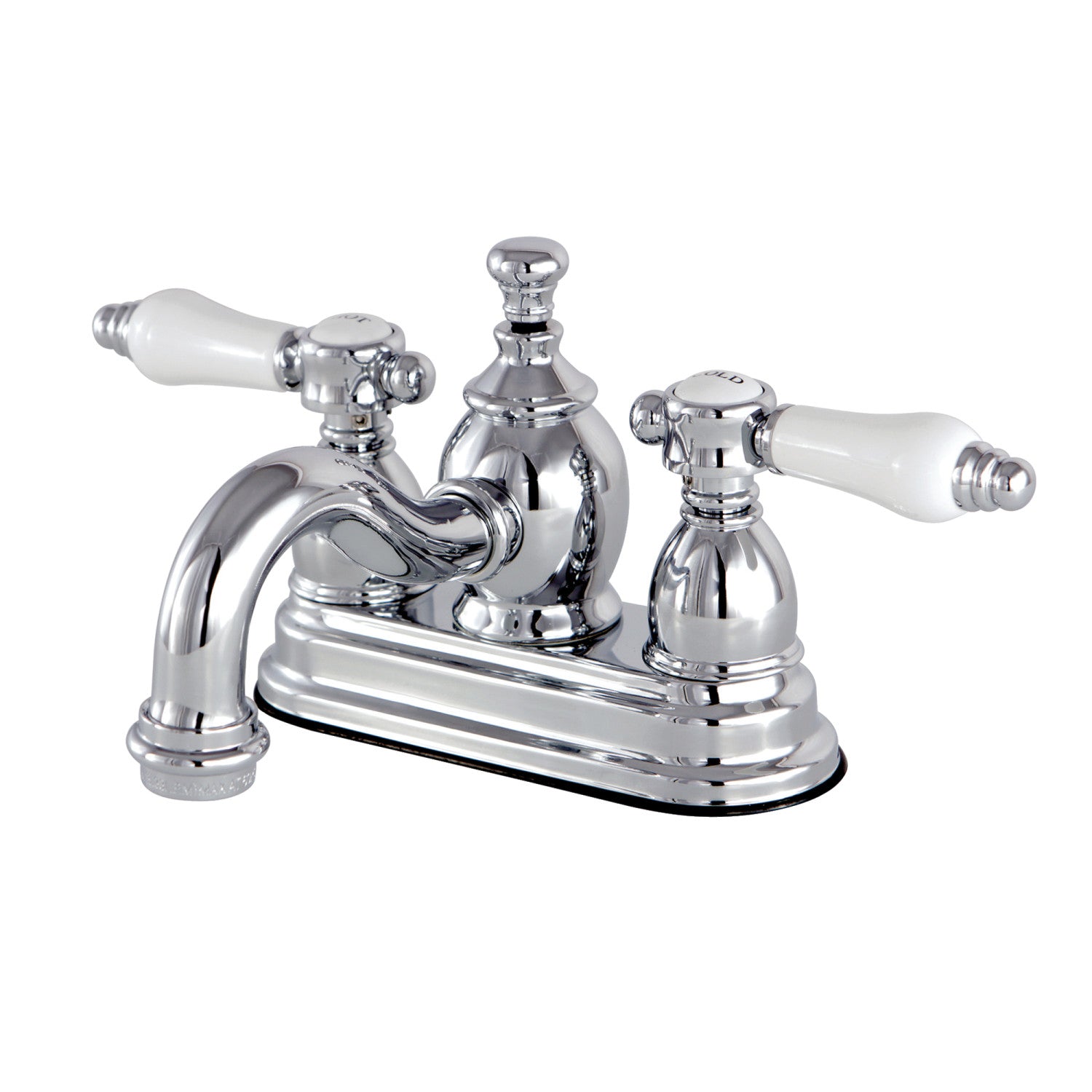 Bel Air KS7101BPL 4 Inch Centerset Bathroom Faucet - Double Handle Deck Mount 3 Hole Sink Faucet with Brass Pop Up Drain, Polished Chrome Finish - Perfect for Bathroom Vanity, Guest Bath & Powder Room Upgrades