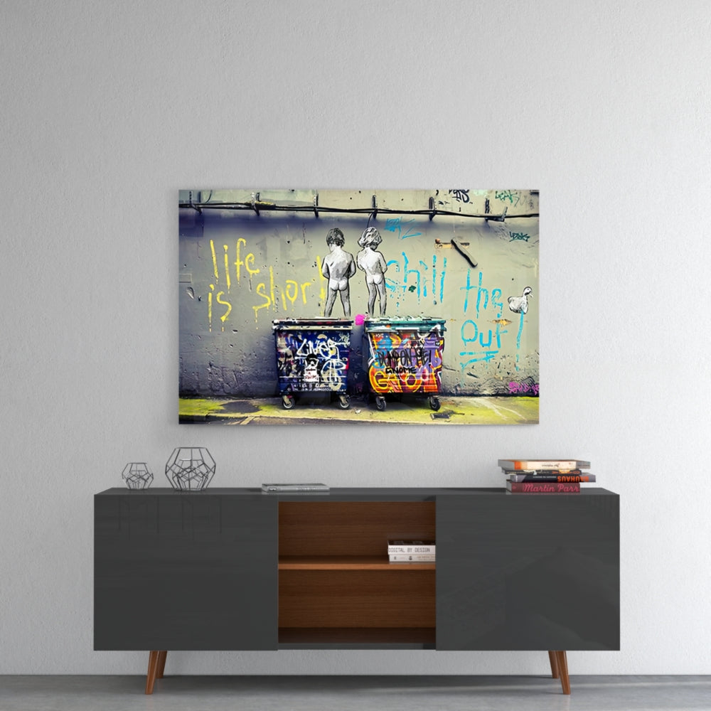 Life Is Short - Motivational Quote Wall Art for Home & Office Decor - Perfect for Living Room, Bedroom, or Workspace Inspiration