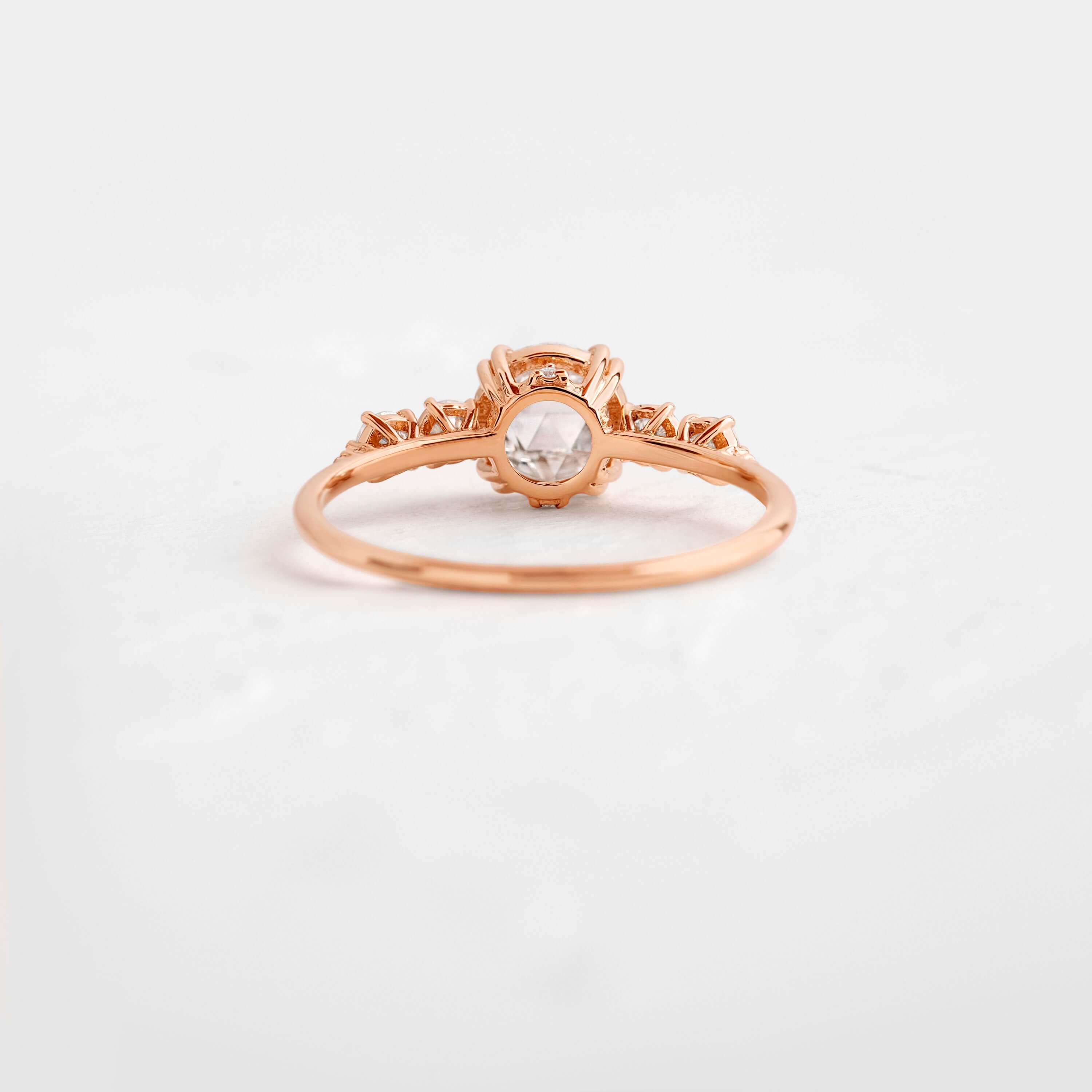 Elegant Coda Ring with Rose Cut Diamond - Perfect for Weddings, Anniversaries & Special Occasions