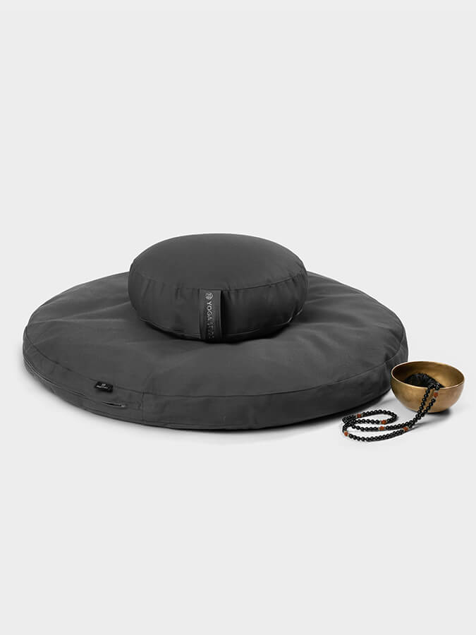 Organic Round Zabuton Meditation Cushion & Zafu Yoga Set - Premium Eco-Friendly Yoga Bolster for Home Studio, Zen Meditation, Mindfulness Practice & Relaxation