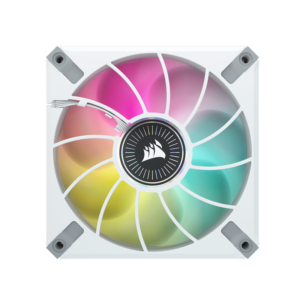 Corsair ML120 RGB ELITE WHITE 120mm Magnetic Levitation RGB Cooling Fan Triple Pack with Lighting Node CORE - High Performance PC Case Fans for Gaming Rigs, Workstations & Custom PC Builds