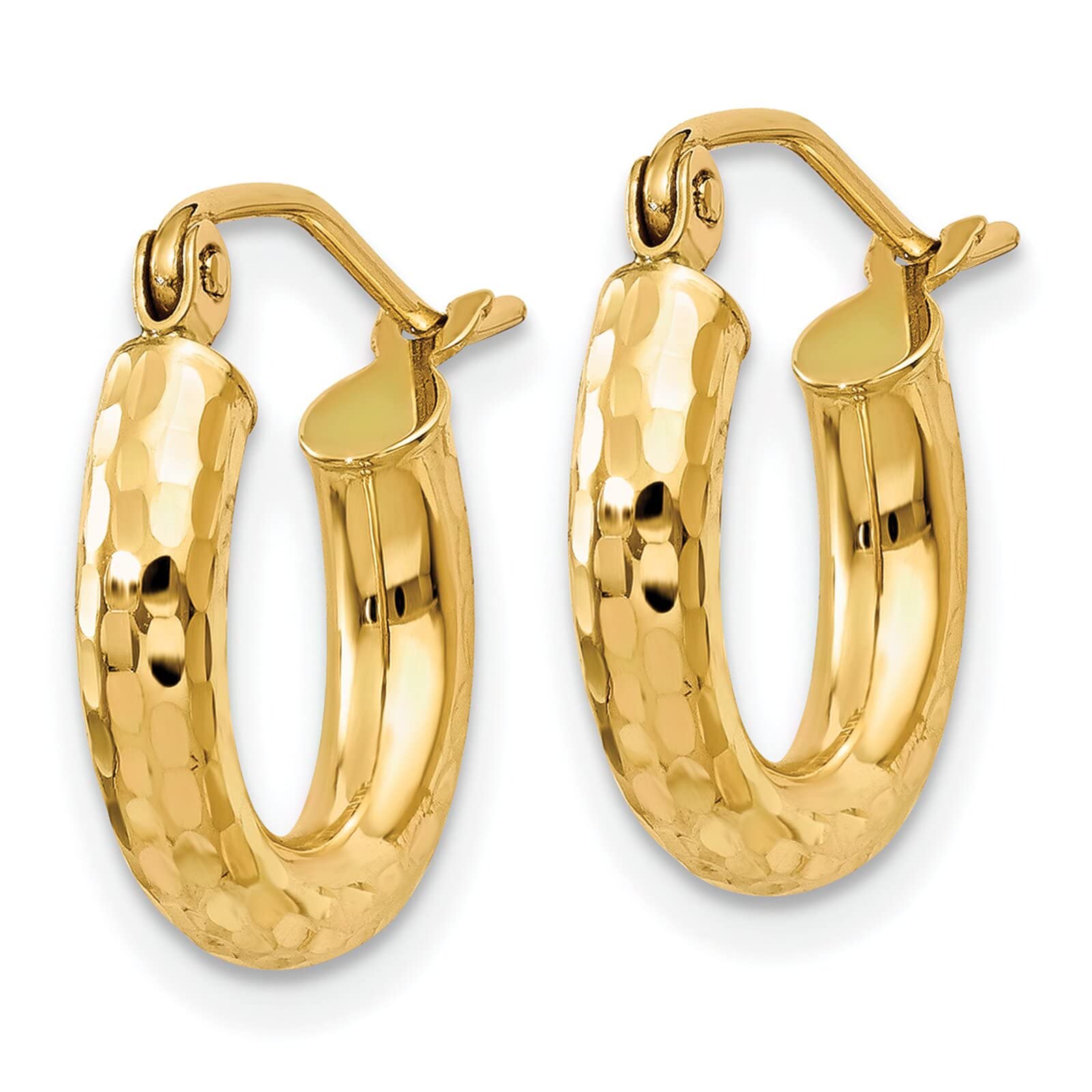 14K Gold Round Hoop Earrings for Women - Classic Dainty Everyday Jewelry - Perfect for Work, Date Night & Special Occasions