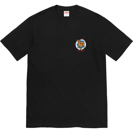 Supreme Deer Graphic T-Shirt for Men - Black Cotton Streetwear Tee - Perfect for Casual Wear, Street Style & Urban Fashion