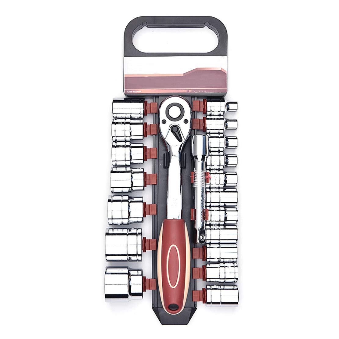1/2 Inch 72-Tooth Ratchet Wrench Set with Quick Release - 20-Piece Professional Socket Kit (8-32mm) for Auto Repair & Household Use - Perfect for Mechanics, DIY Projects, and Home Maintenance
