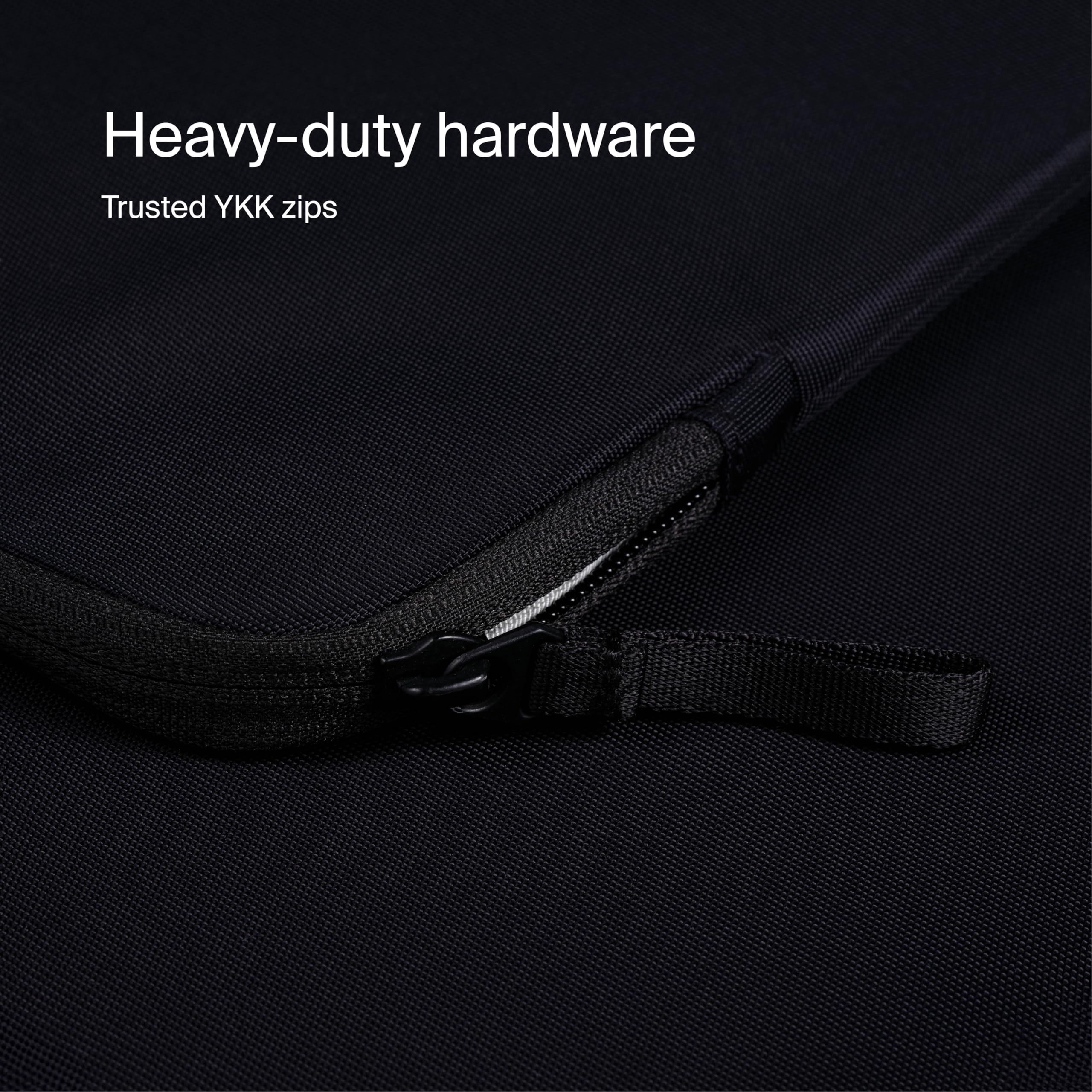 Urth Naos 15-16 Inch Padded Laptop Sleeve - Water Resistant Recycled MacBook Air/Pro Case (Black) | Perfect for Work, Travel & School Protection