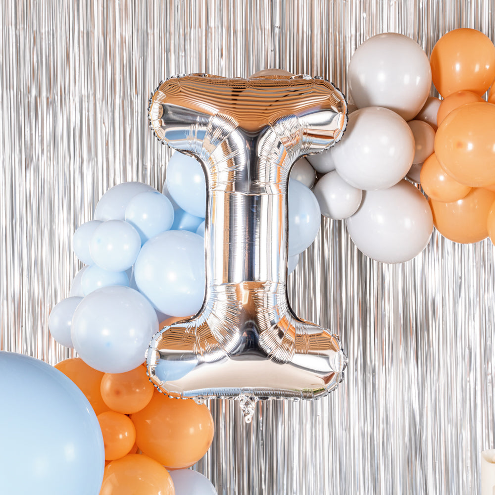 Balloonify Silver Mylar Letter I Balloon - 40 Inch Large Foil Alphabet Balloon for Birthday Parties, Baby Showers & Graduation Decorations (1 Count)