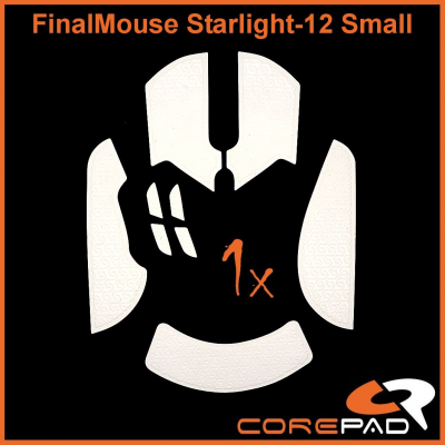 Corepad Soft Grips (Flat Edge) for Finalmouse Starlight 12 Small - Premium Gaming Mouse Grip for Enhanced Control & Comfort - Perfect for FPS, MOBA & Esports Gaming