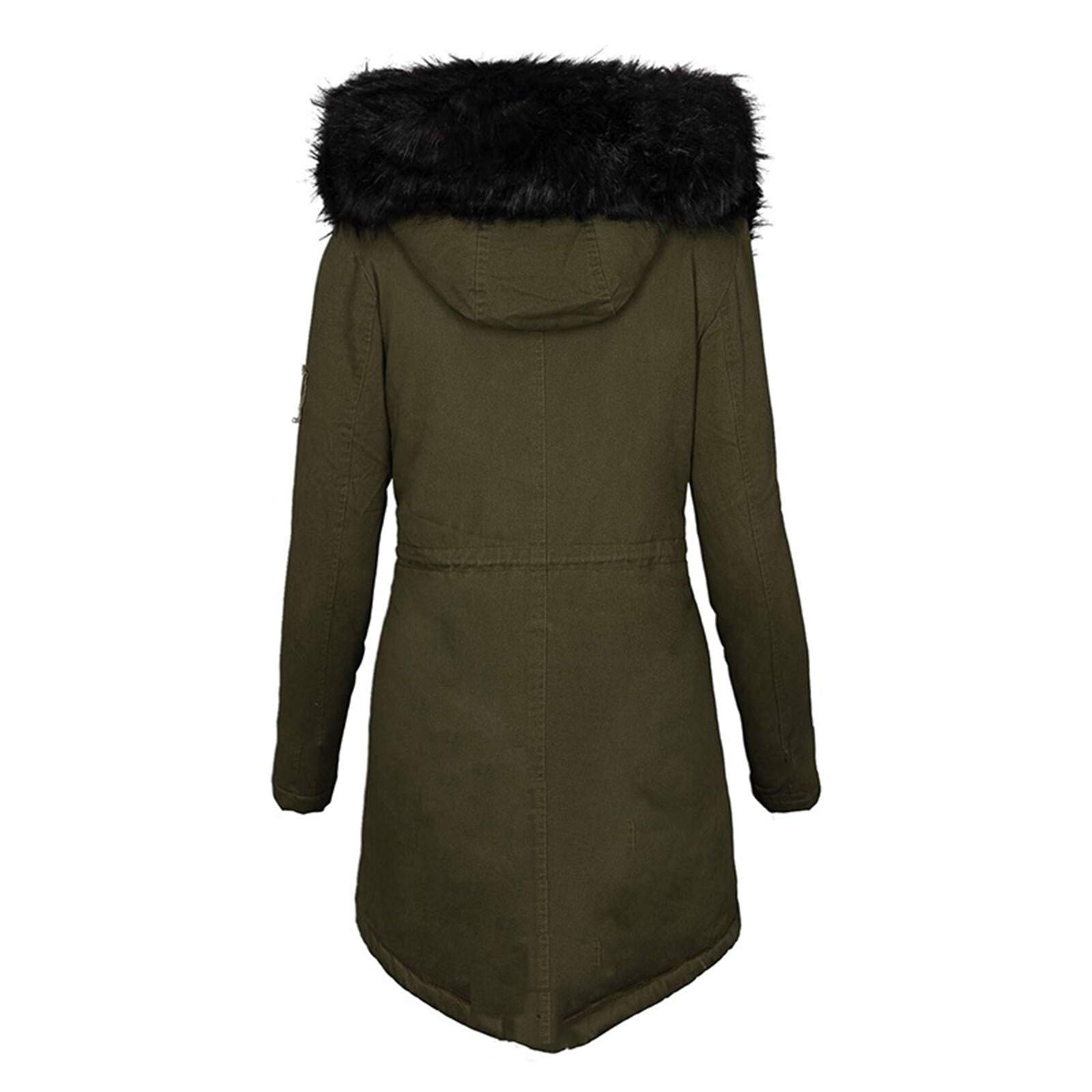 Women's Slim Fit Bustier Tops & Winter Solid Overcoat - Thick Warm Casual Coat for Work, Date & Everyday Wear