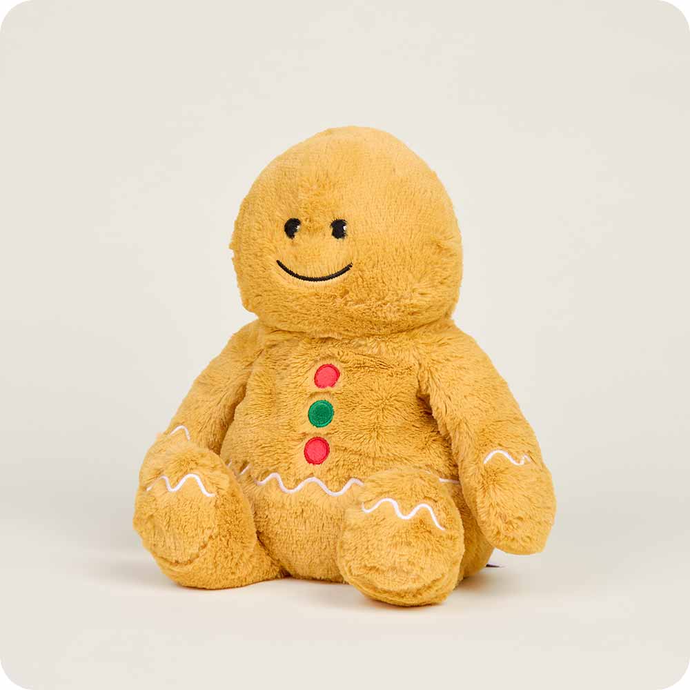 Gingerbread Boy Warmies - Microwaveable Plush Heating Pad for Kids & Adults - Perfect for Cold Weather, Stress Relief & Holiday Gifts