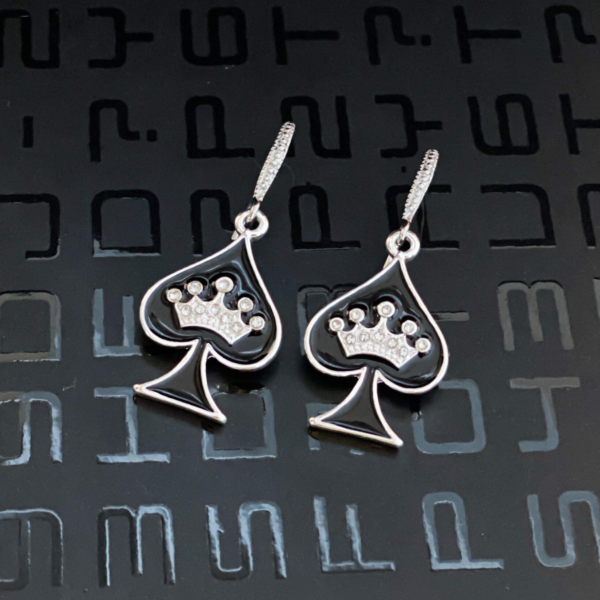 Hotwife Jewelry Set - Sterling Silver Earrings for Women, Hotwife Lifestyle, Vixen, MFM, Queen of Spades QOS, Swinger, Cuckold, Threesome - Perfect for Date Nights, Parties & Lifestyle Events