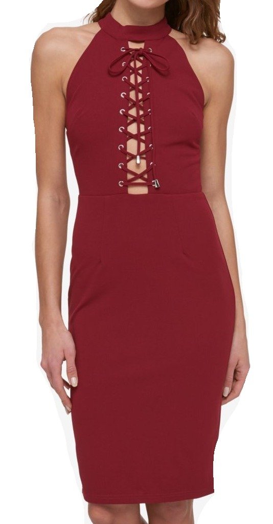 GUESS Women's Sheath Dress - Slim Fit, Knee-Length, Stretchy Fabric for Work, Party & Evening Wear | Perfect for Office, Cocktail Events & Date Nights