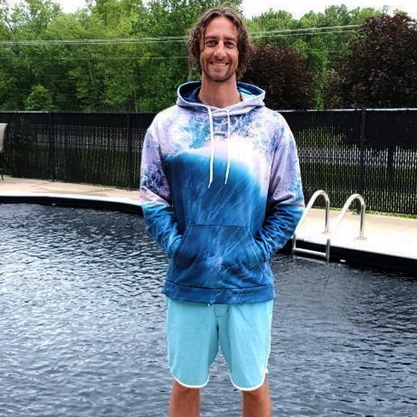 Ocean Wave Hoodie for Men & Women - Soft Comfortable Pullover Sweatshirt with Stylish Wave Design - Perfect for Casual Wear, Outdoor Activities & Loungewear