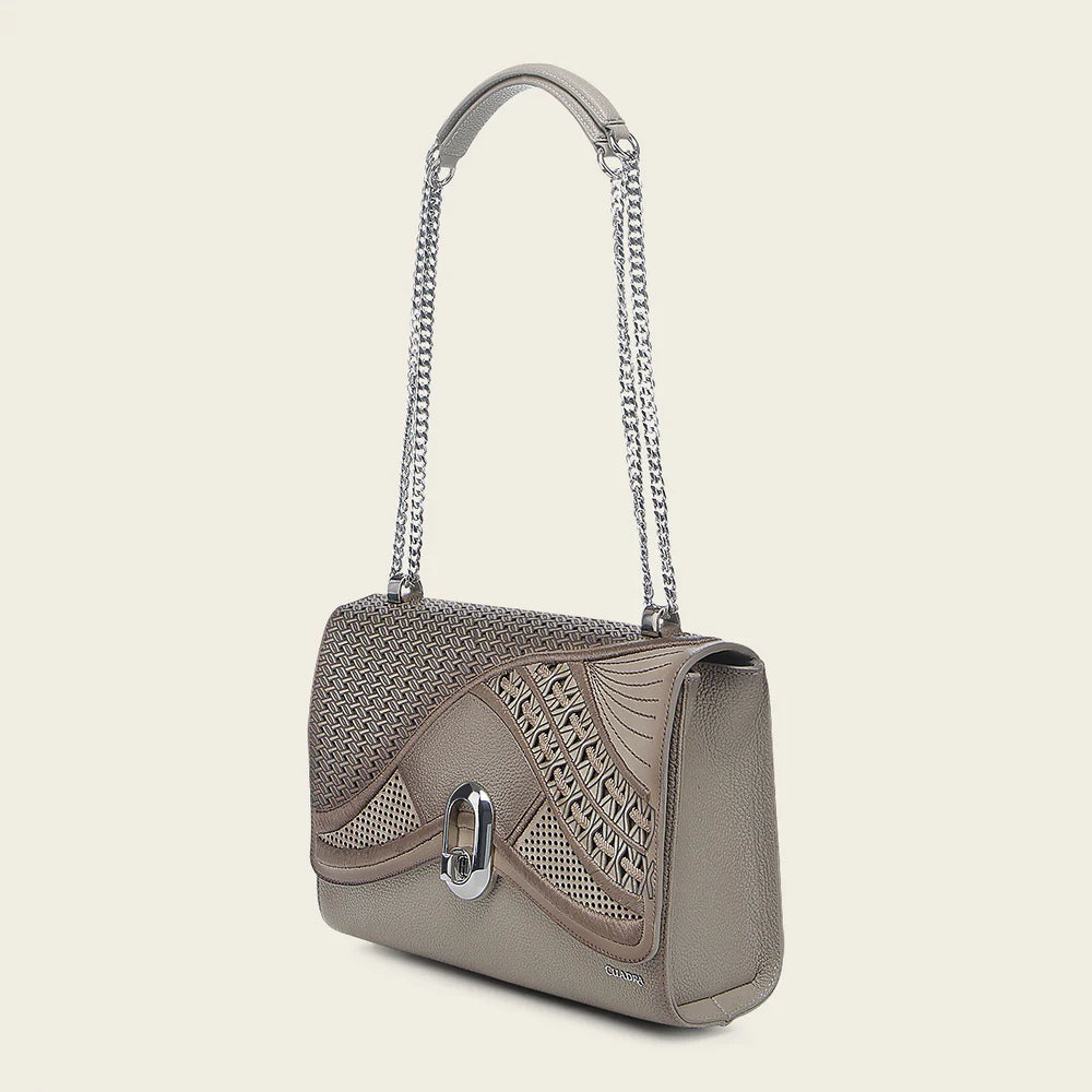BOD2ORS Women's Fashion Leather Tote Bag - Beige Cuadra Style Handbag for Work, Travel & Everyday Use
