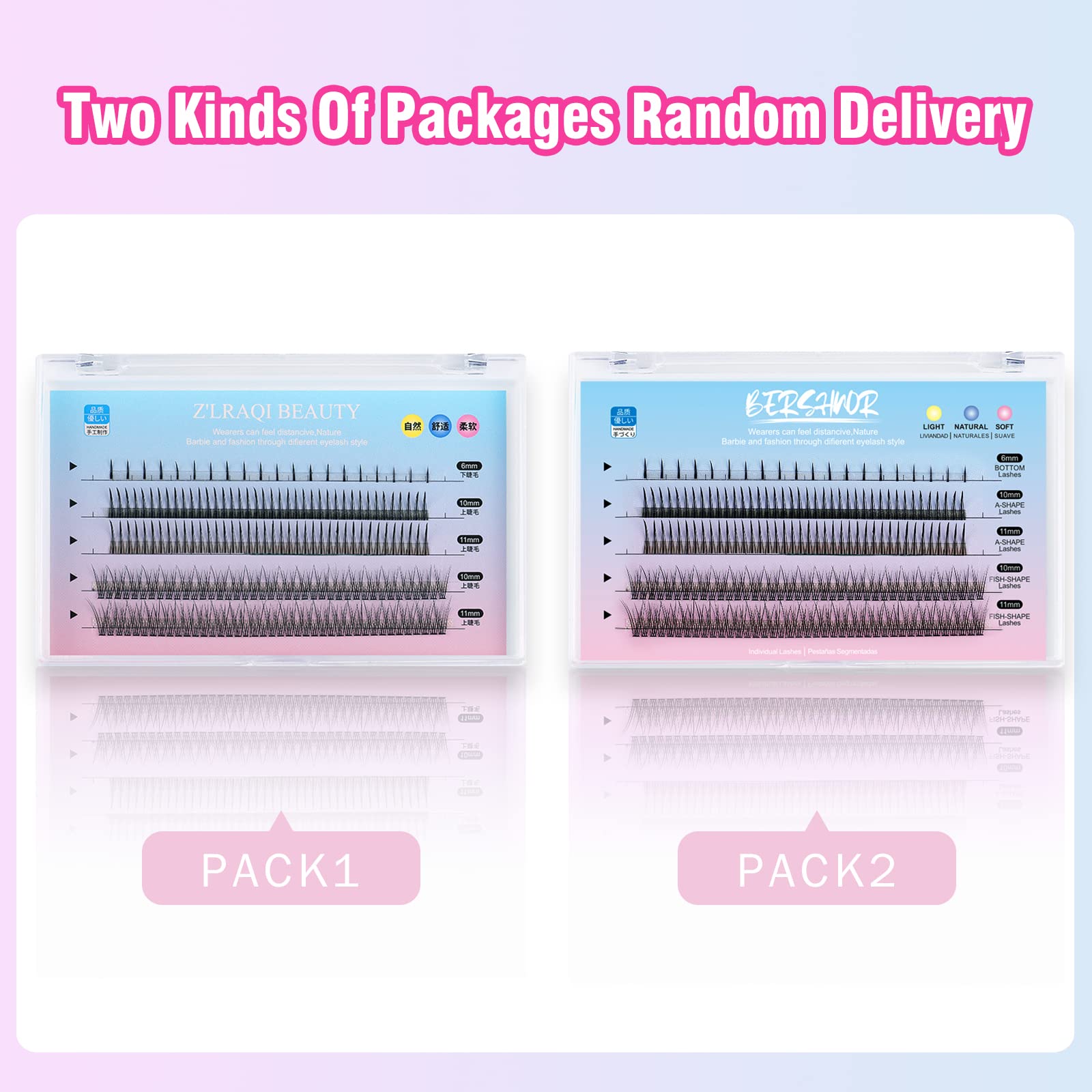 BlueSmurfs 170-Pack DIY Fluffy Fairy Eyelash Extensions - Natural Faux Mink Individual Lash Clusters with Bottom Lashes for Everyday Glam & Special Occasions