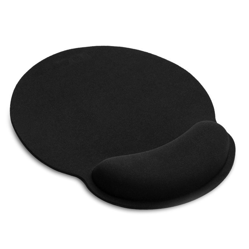 Ergonomic Memory Foam Mouse Pad with Wrist Support - Non-Slip Rubber Base Gaming Mousepad for Office, Computer & Laptop - Perfect for Long Work Hours, Gaming Sessions & Home Office Setup (Black)