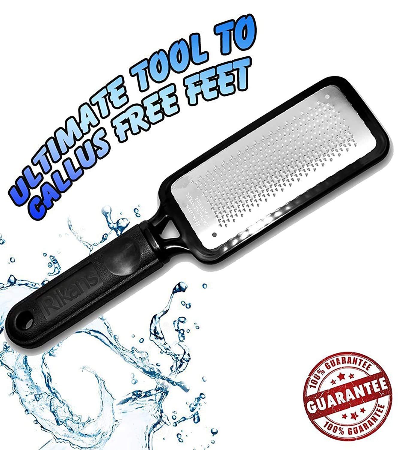 Cosluxe Professional Foot Rasp & Callus Remover - Stainless Steel Pedicure Tool for Hard Skin Removal - Wet/Dry Use - Surgical-Grade Metal Foot File for Smooth Feet - Perfect for Home Pedicures & Foot Care Routines