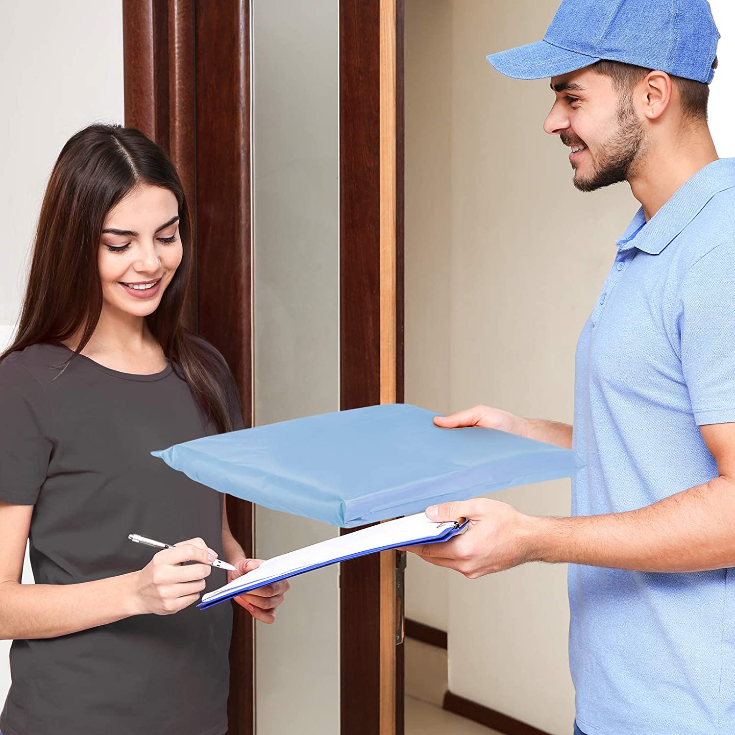 14.5x19 Inch Haze Blue Poly Mailer Envelope Shipping Bags - Waterproof, Lightweight & Durable Mailing Pouches for Ecommerce, Clothing, Jewelry & Small Items - Perfect for Online Sellers & Small Businesses
