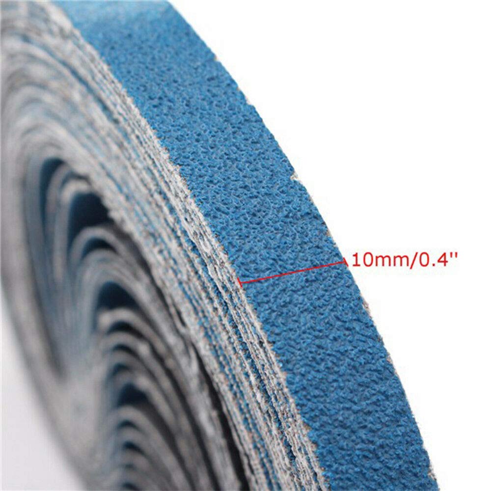 Aluminum Oxide Sanding Belts 330 x 10mm 40 Grits - 10 Pack for Belt Sanders & Grinders - Perfect for Woodworking, Metal Polishing & DIY Projects