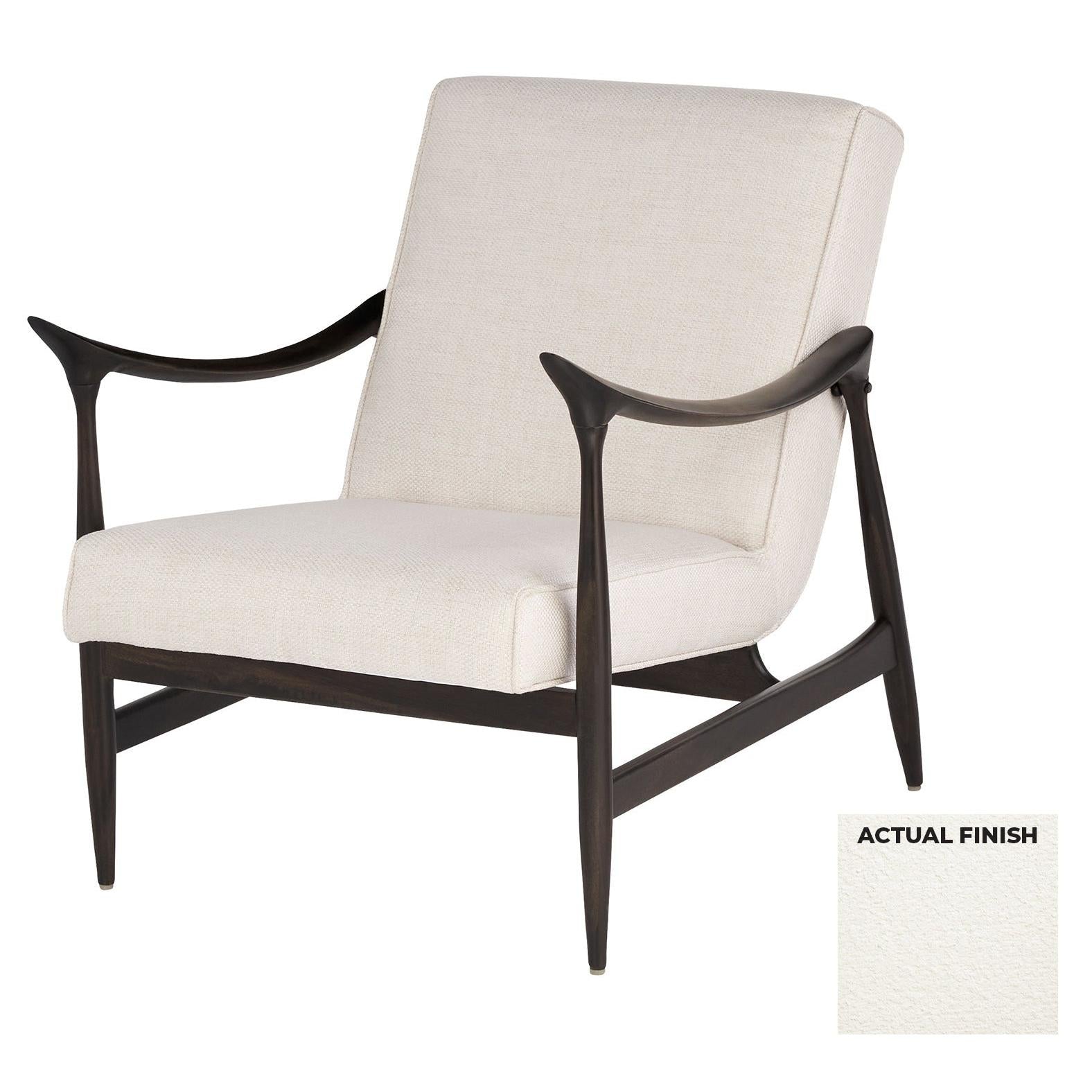 Cyan Design 11783 Oscar Arm Chair - Off White Boucle Upholstered Accent Chair | Modern Living Room Furniture for Home Office & Lounge