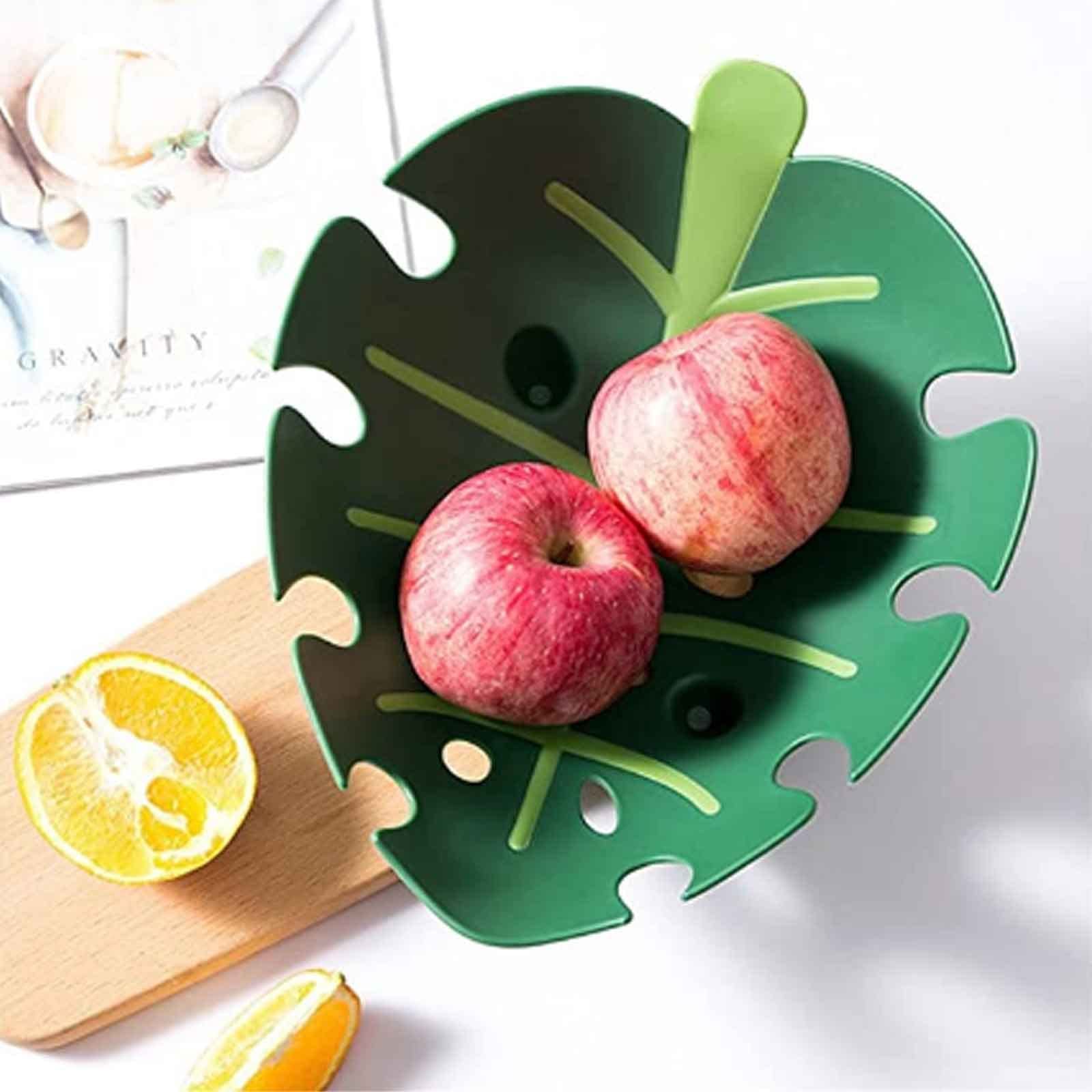 Plastic Fruit Bowl Tray - 28 x 22 x 10cm Kitchen Counter Decor, Creative Home Living Room Tableware for Fruits, Candy & Snacks | Perfect for Dining Table Centerpiece, Party Serving, and Coffee Table Display