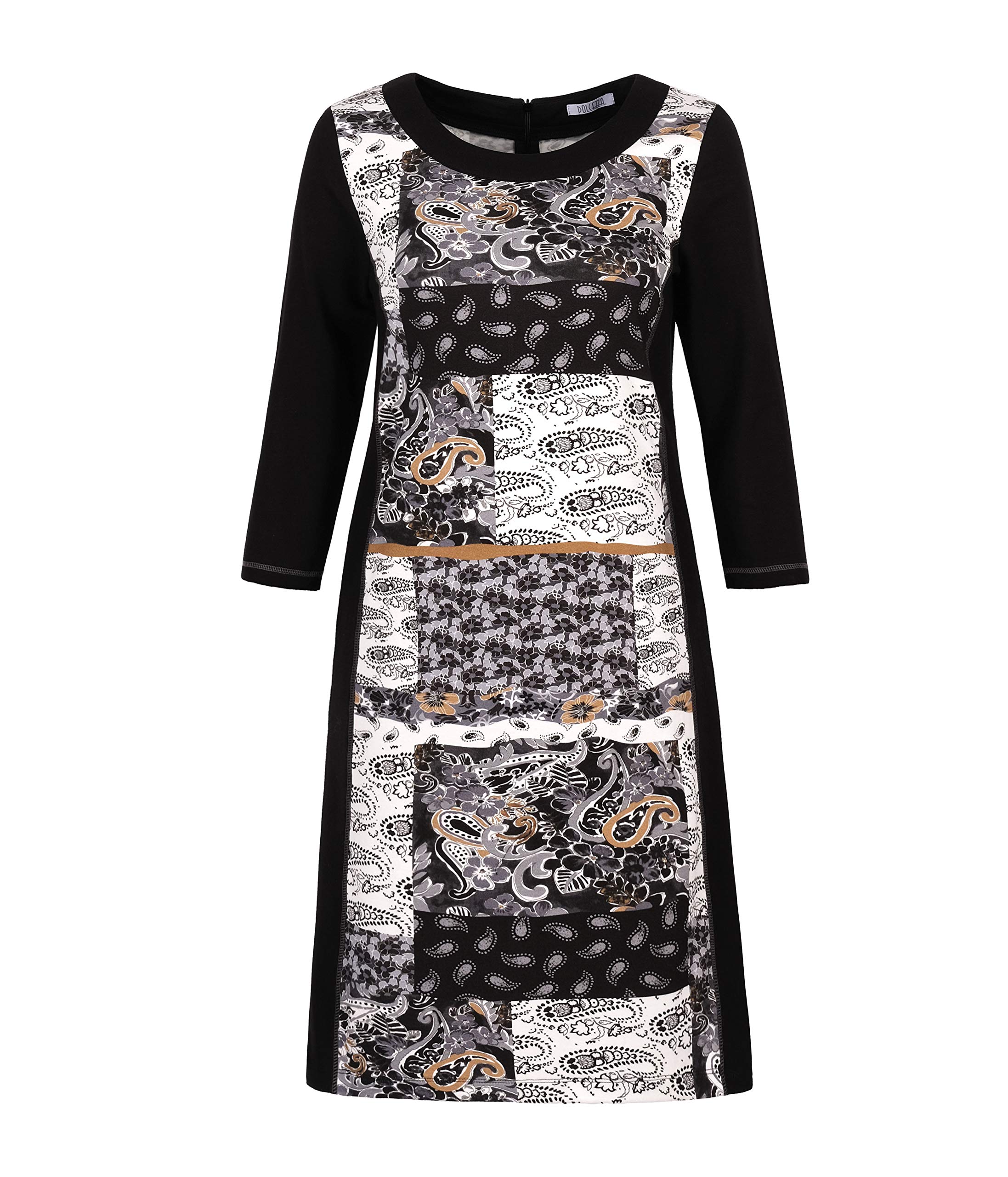 Dolcezza Women's Elegant Floral Print Summer Dress Style 70116 - Perfect for Beach Vacations, Date Nights & Casual Outings