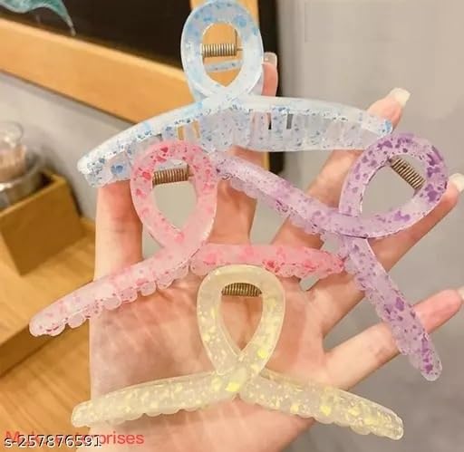 3 PCS Butterfly Hair Clips for Women & Girls - Matte Hair Claw Clips Medium Size - Cute Hair Accessories for School, Work & Everyday Styling