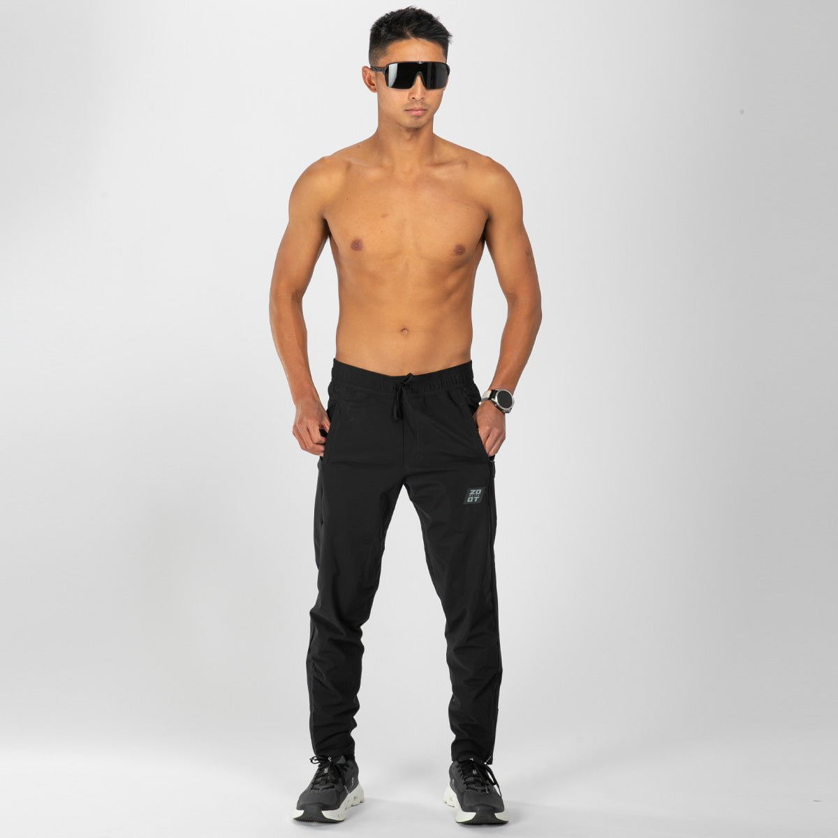 Men's Elite Running Track Pants - Lightweight Athletic Joggers for Training & Workouts (Jet Black) | Perfect for Gym, Running & Casual Wear