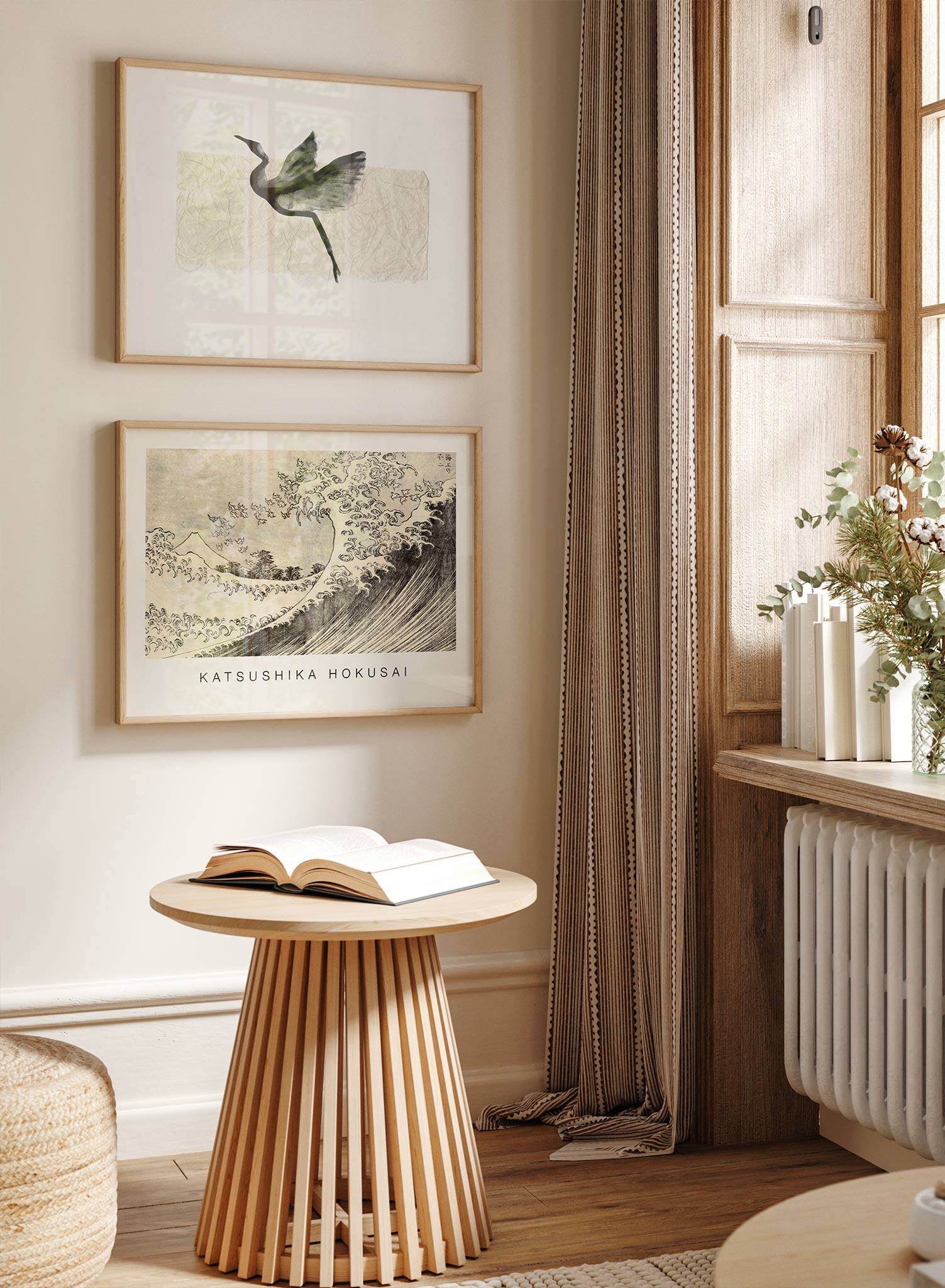 Minimalist Japandi Style Home Decor Set - Scandinavian & Japanese Fusion for Living Room, Bedroom & Office
