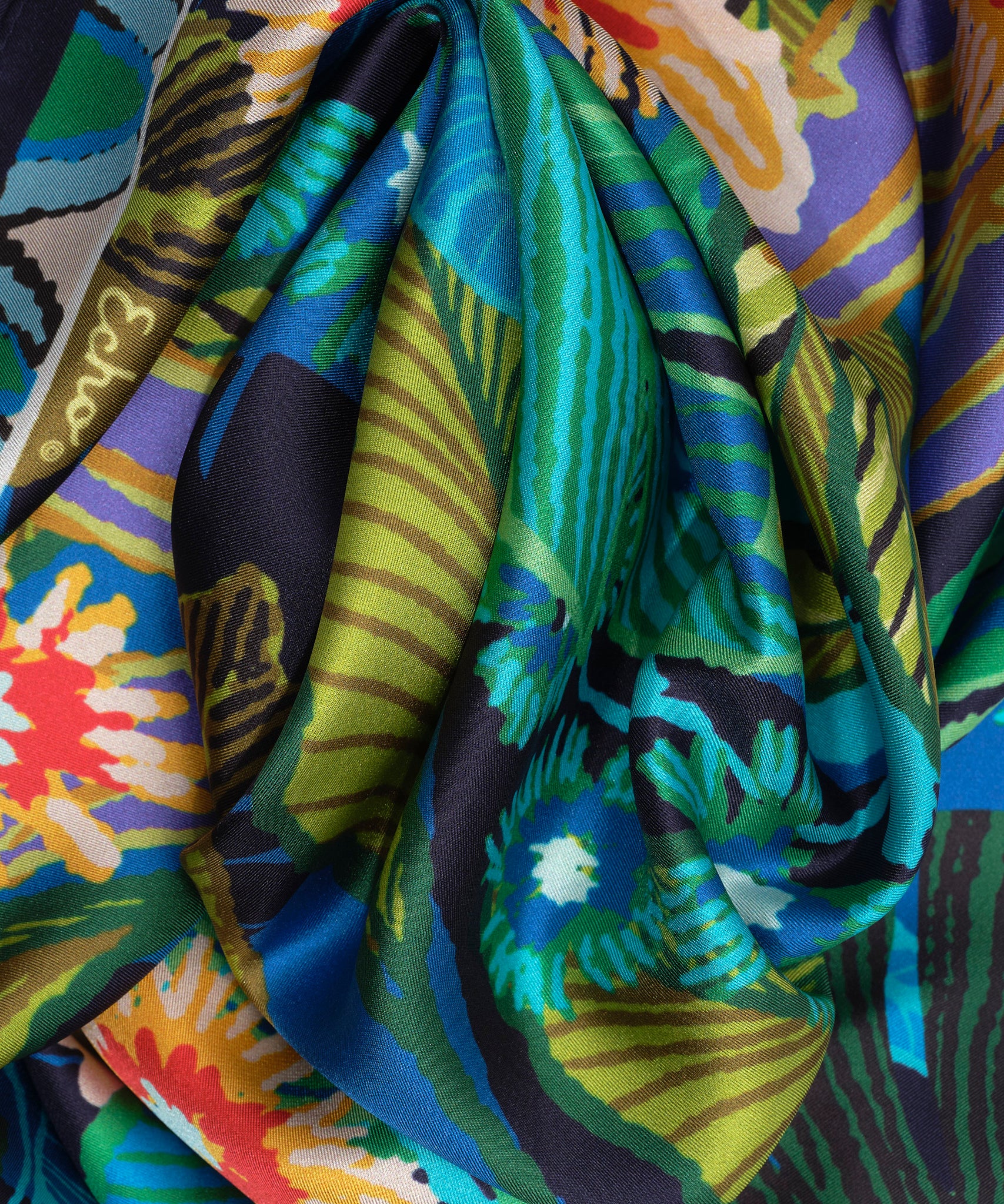 Rainforest 35 Silk Square Scarf - Premium Lightweight Fashion Accessory for Women, Elegant Gift for Mother's Day, Wedding & Office Wear