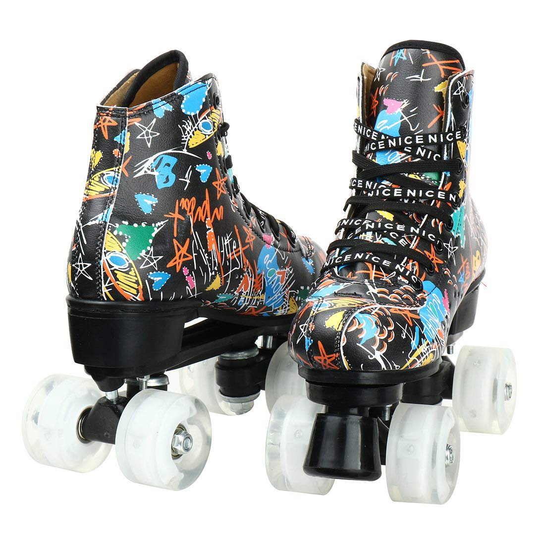 Best Unisex Classic High-Top Roller Skates for Adults - Indoor & Outdoor 4-Wheel Skates for Fitness, Recreation & Rink Skating