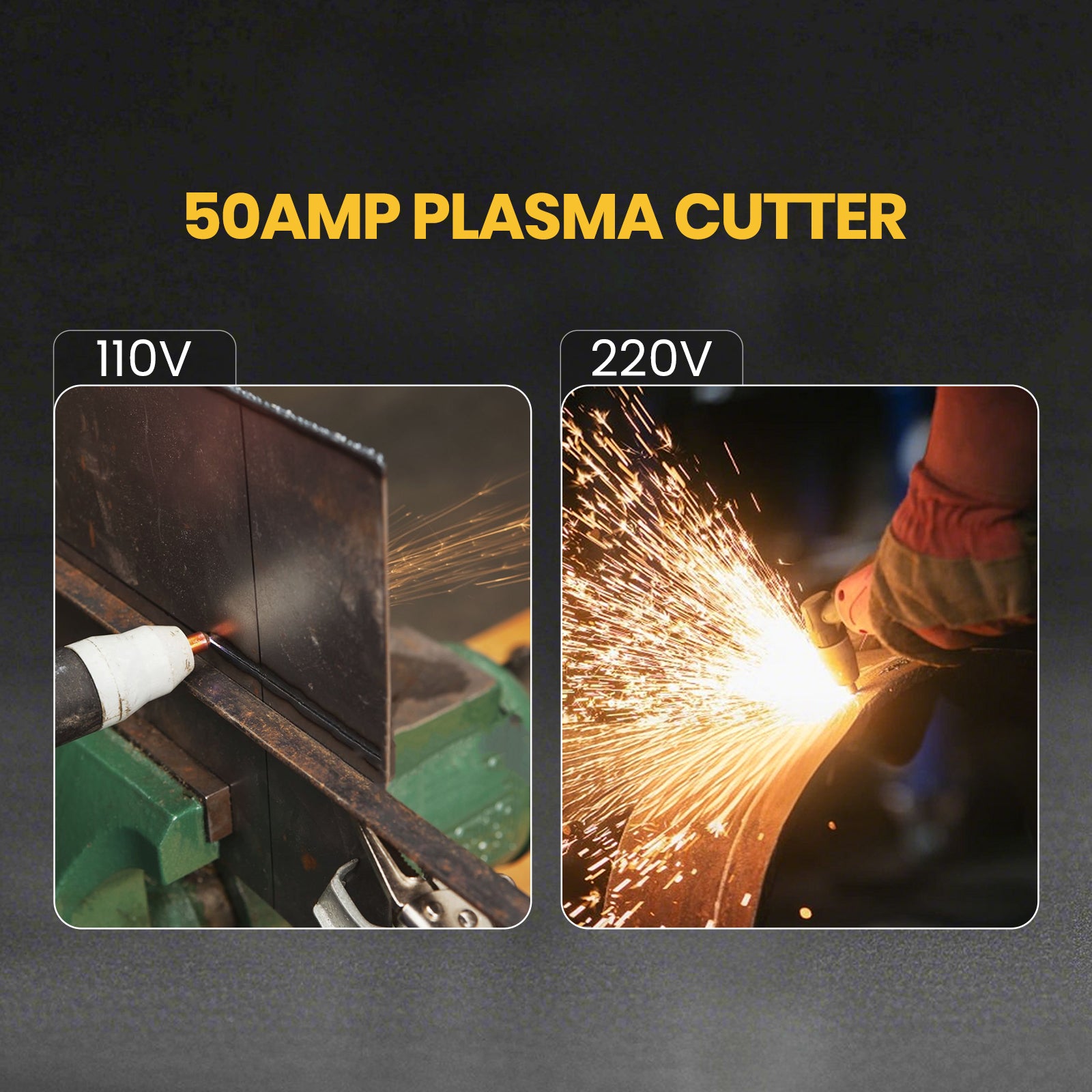 SSimder CUT 50 Plasma Cutter - Portable Inverter Plasma Cutting Machine for Metal, Steel, Iron - Perfect for DIY, Automotive Repair & Metal Fabrication