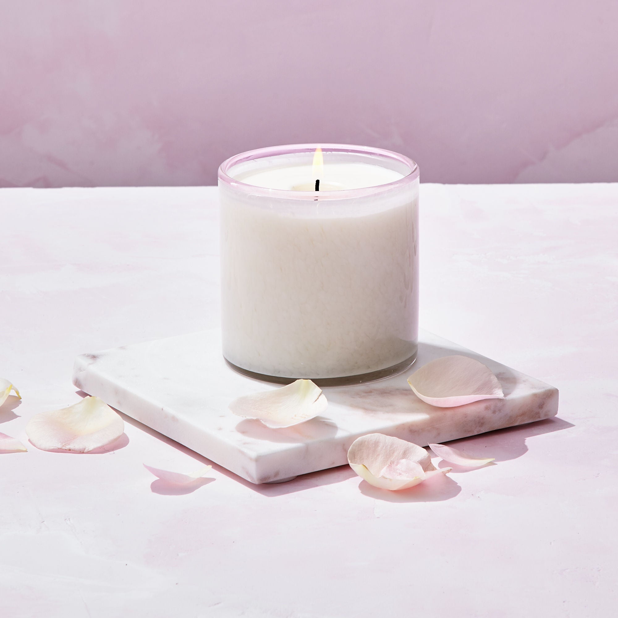 Blush Rose Signature Scented Candle - Handmade Soy Wax Candle for Home, Romantic Gifts, Wedding Decor & Relaxation