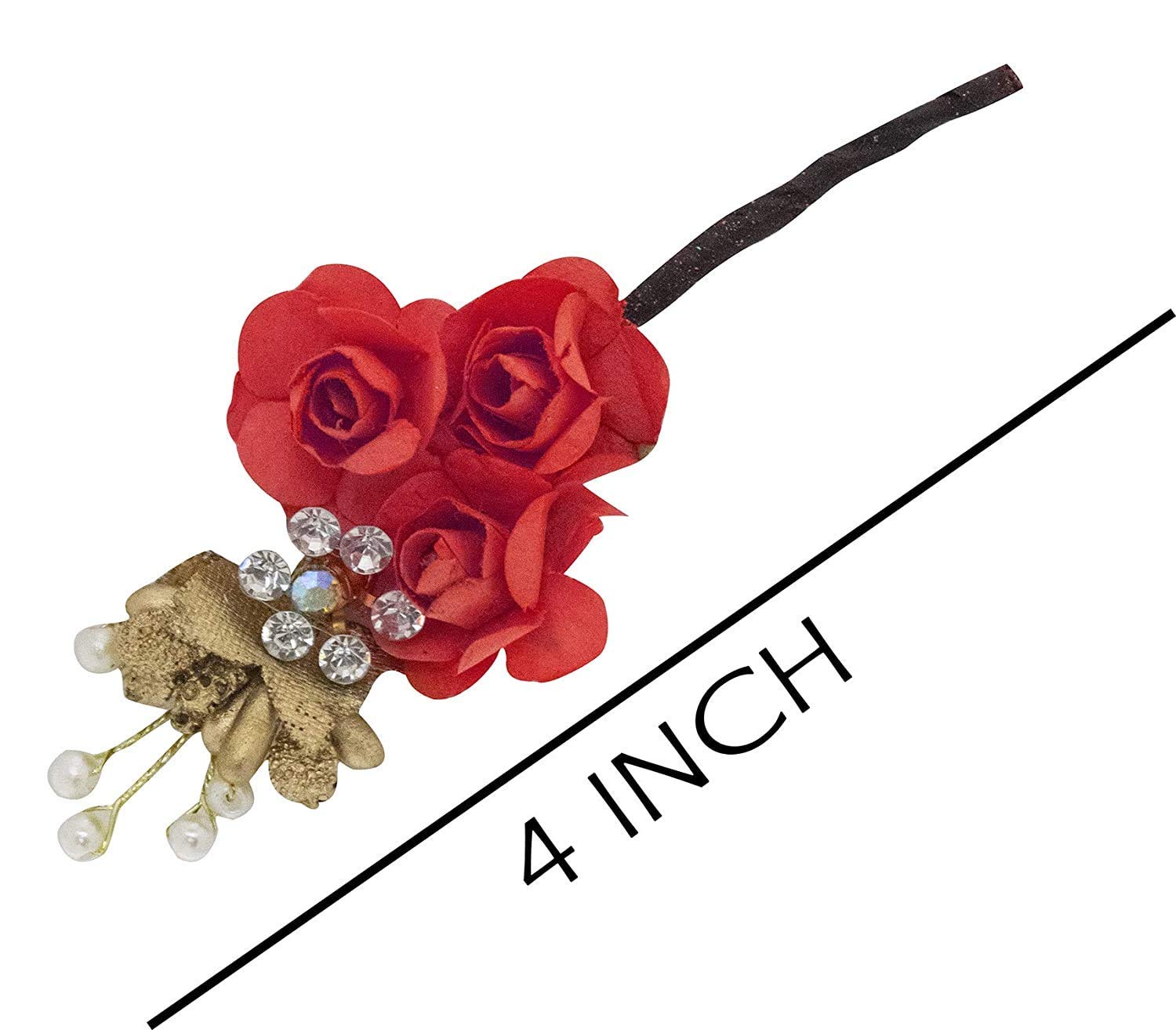 Silver Juda Bun Pins for Hair - 15g Floral Hair Accessories for Women | Perfect for Buns, Updos & Special Occasions
