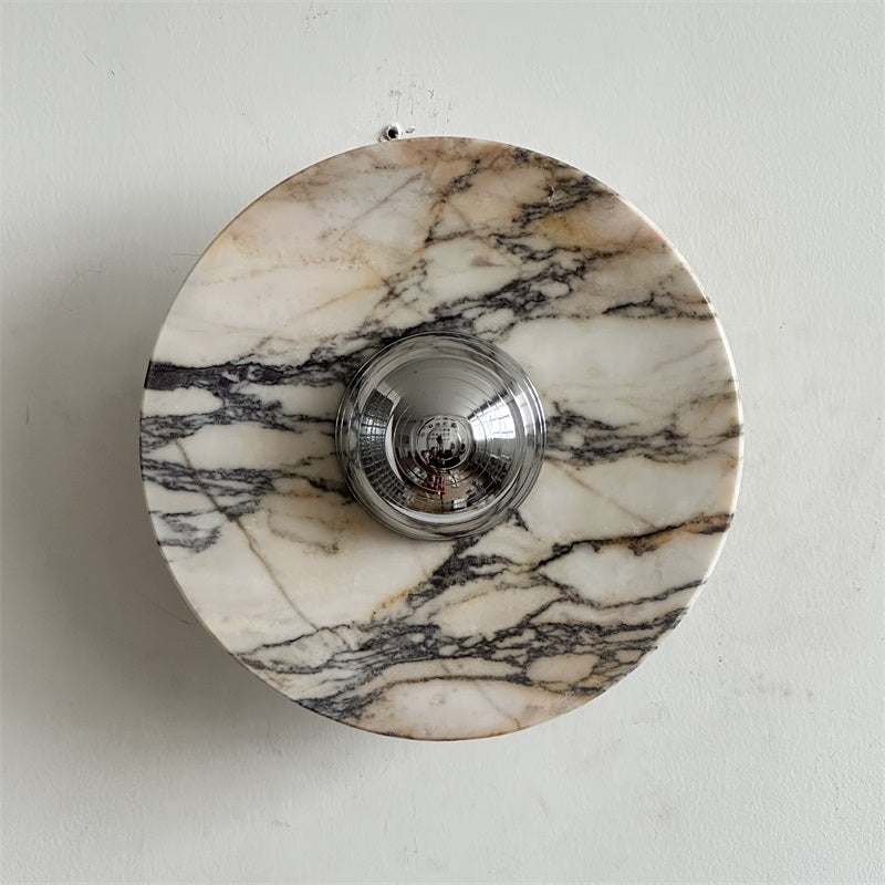 Calacatta Marble Wall Sconce Light - Modern Gold Finish Bathroom Vanity Lighting for Bedroom, Hallway & Living Room Decor