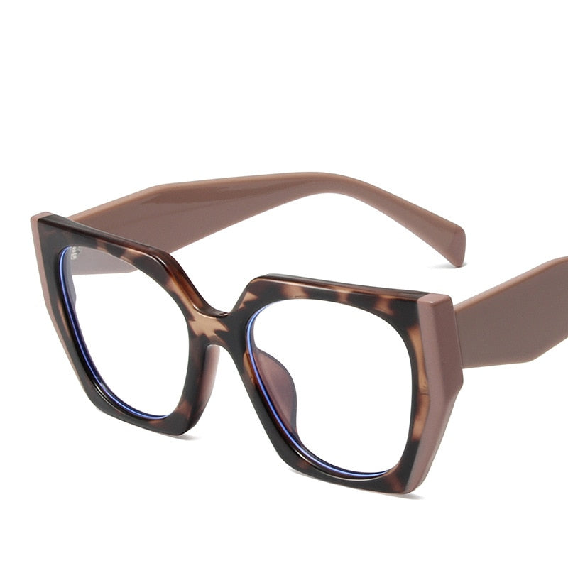 CCspace Women's Full Rim Square Cat Eye Titanium Eyeglasses Frame - Lightweight TR90 Material for Comfort - Perfect for Office, Reading & Fashion Accessories