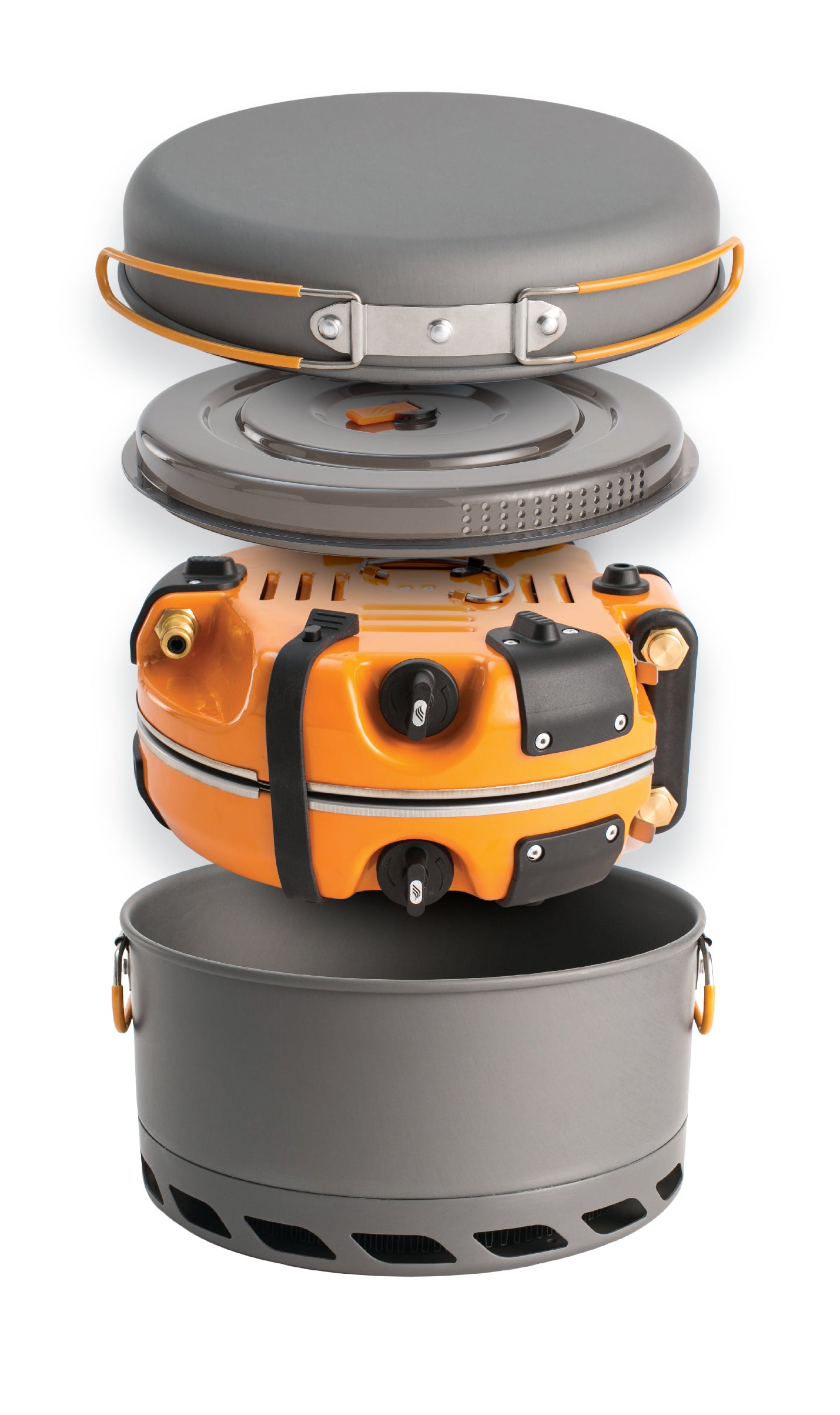 Jetboil Genesis 2 Basecamp System - Portable Camping Stove with 2 Burners, Orange | Perfect for Backpacking, Hiking & Outdoor Cooking Adventures