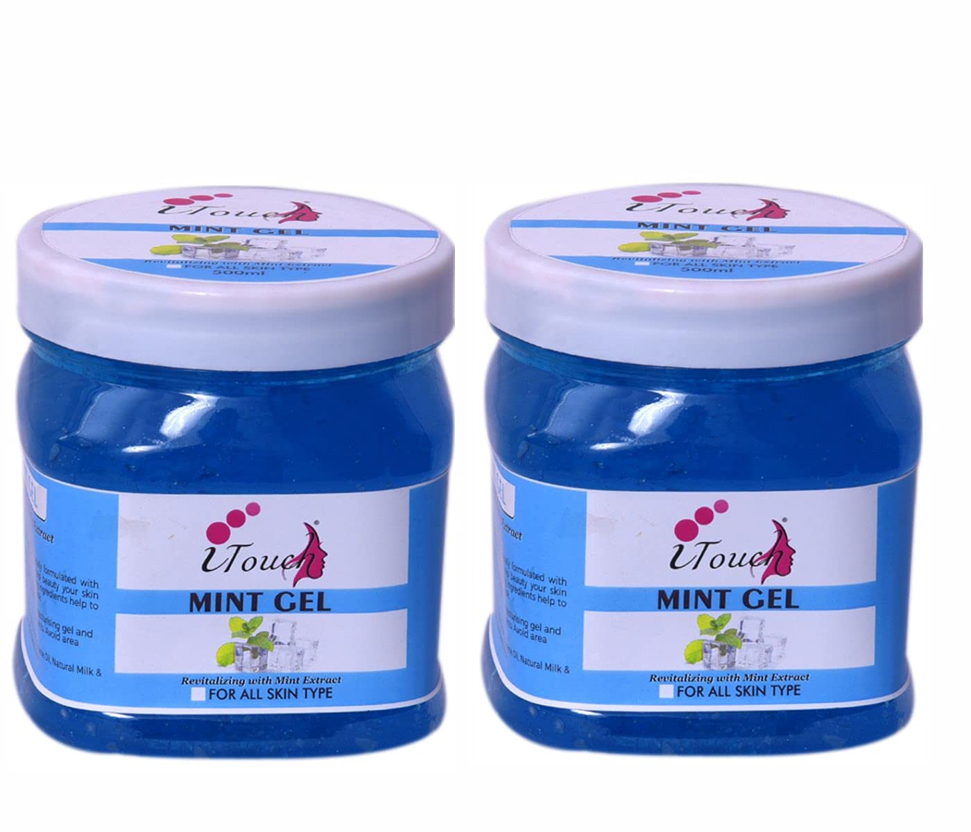 I TOUCH Herbal Mint Gel 500ml x 2 Pack - Refreshing Oral Care for Fresh Breath & Healthy Gums - Perfect for Travel, Home & Office Use