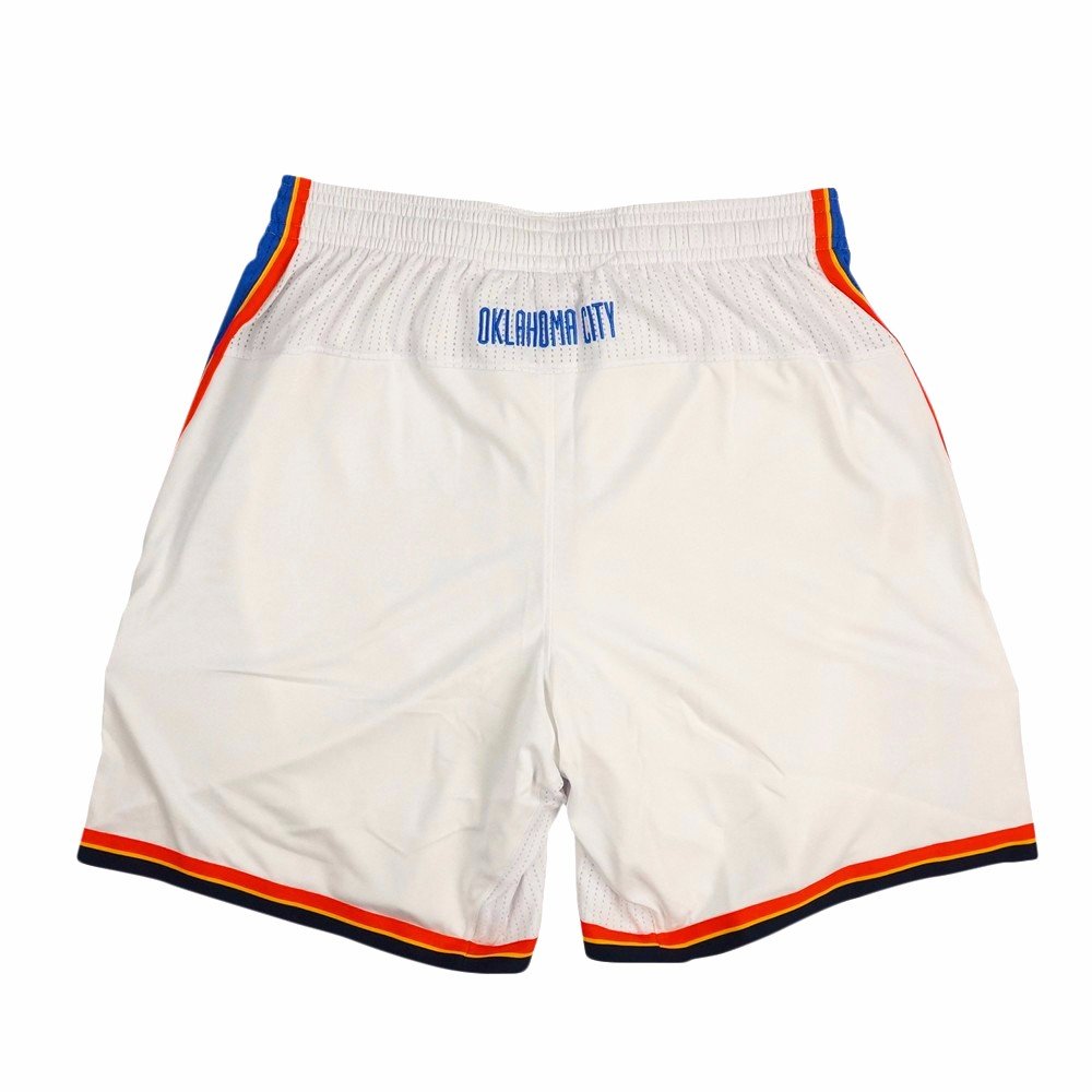 Adidas Oklahoma City Thunder NBA Authentic On-Court Climacool Men's Basketball Shorts - White - Breathable Performance Shorts for Basketball Games & Casual Wear