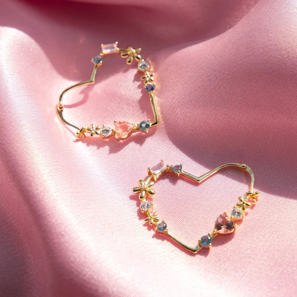 Erica Hoops - Stylish Gold Plated Hoop Earrings for Women | Perfect for Everyday Wear, Parties & Gifts