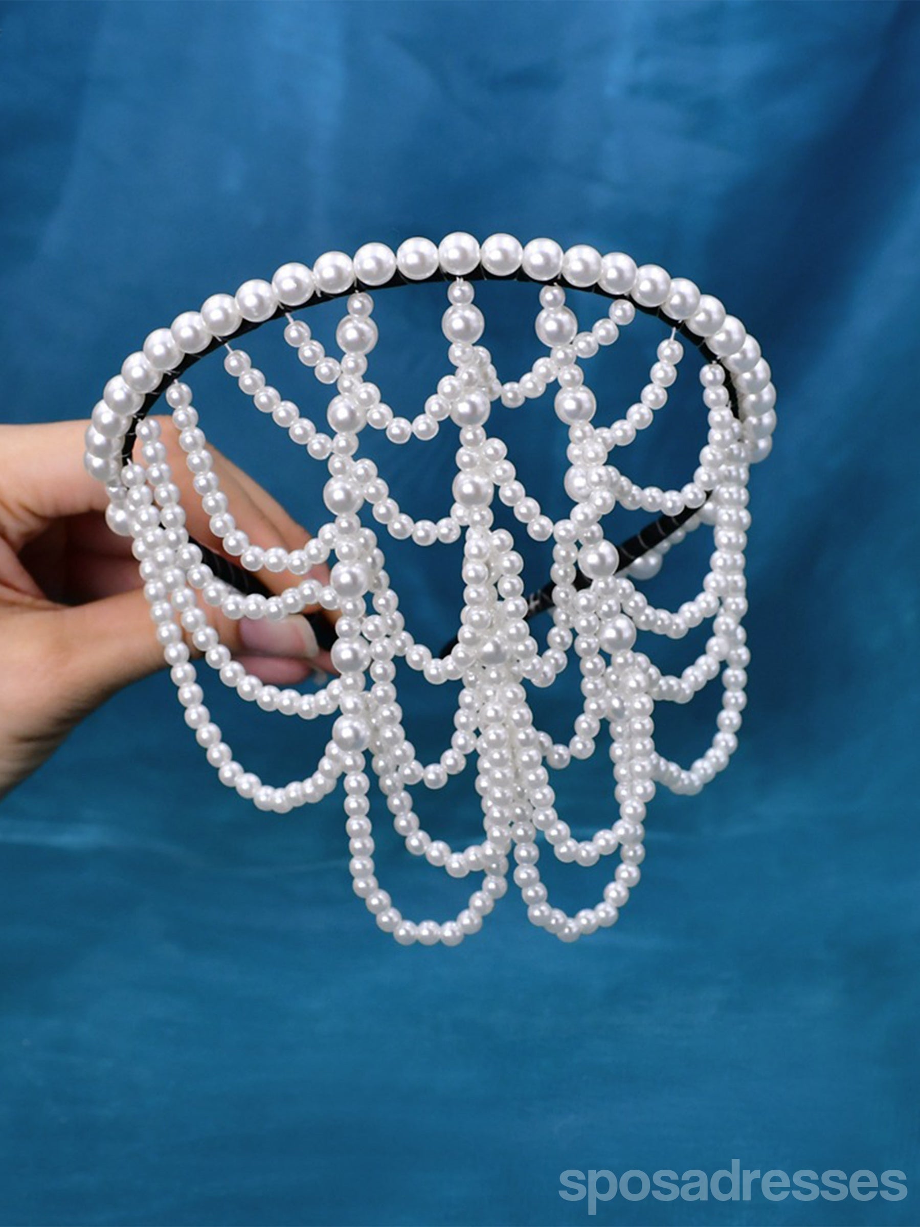 Elegant Pearl Tassel Headdress Hair Accessories for Women - Vintage Bridal Hairpiece, Boho Wedding Hair Jewelry, Party & Festival Headband (SA01)
