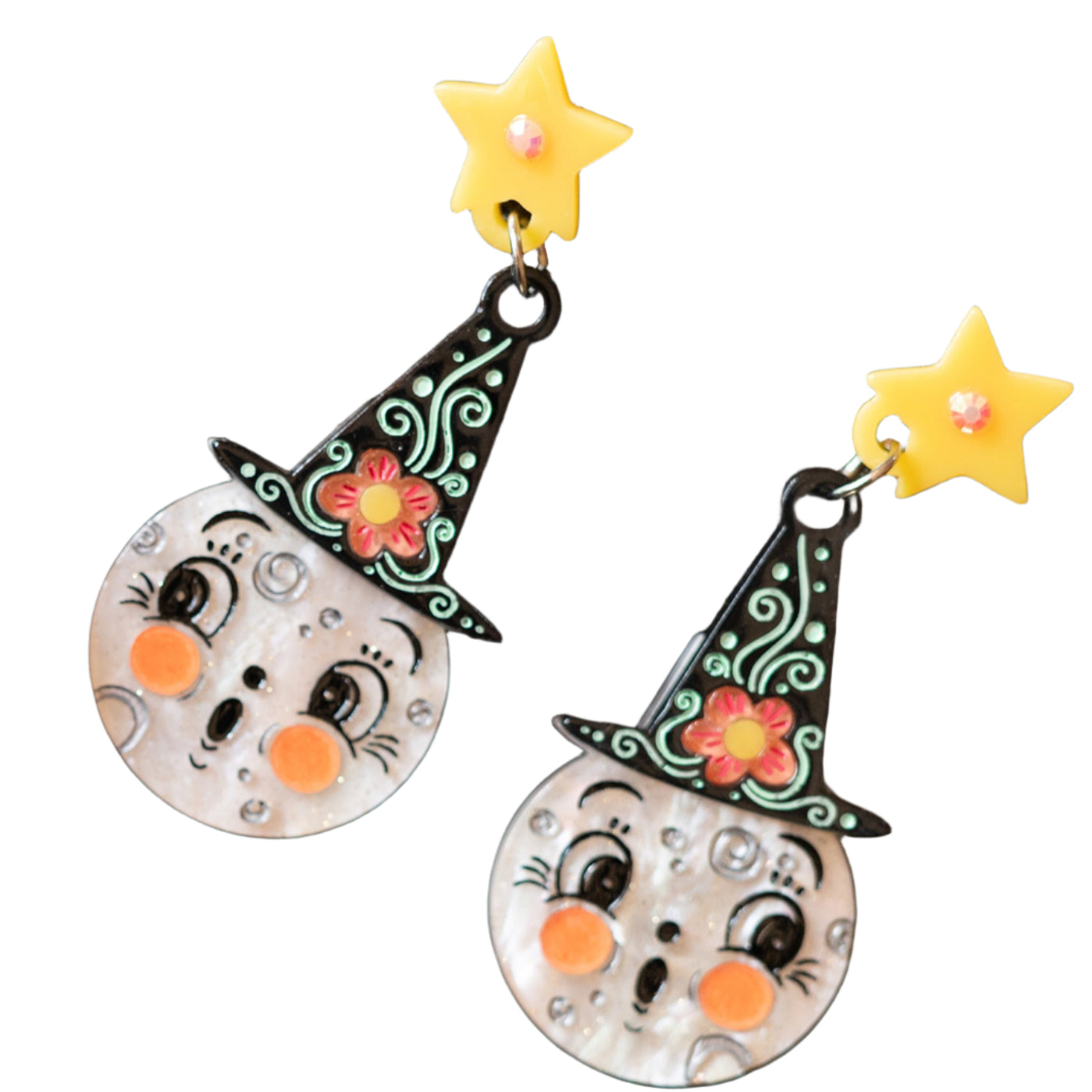 Bloomin' Luna Witch Statement Earrings by Johanna Parker x Lipstick & Chrome | Gothic Boho Jewelry for Women | Perfect for Halloween, Witchy Outfits & Festival Fashion