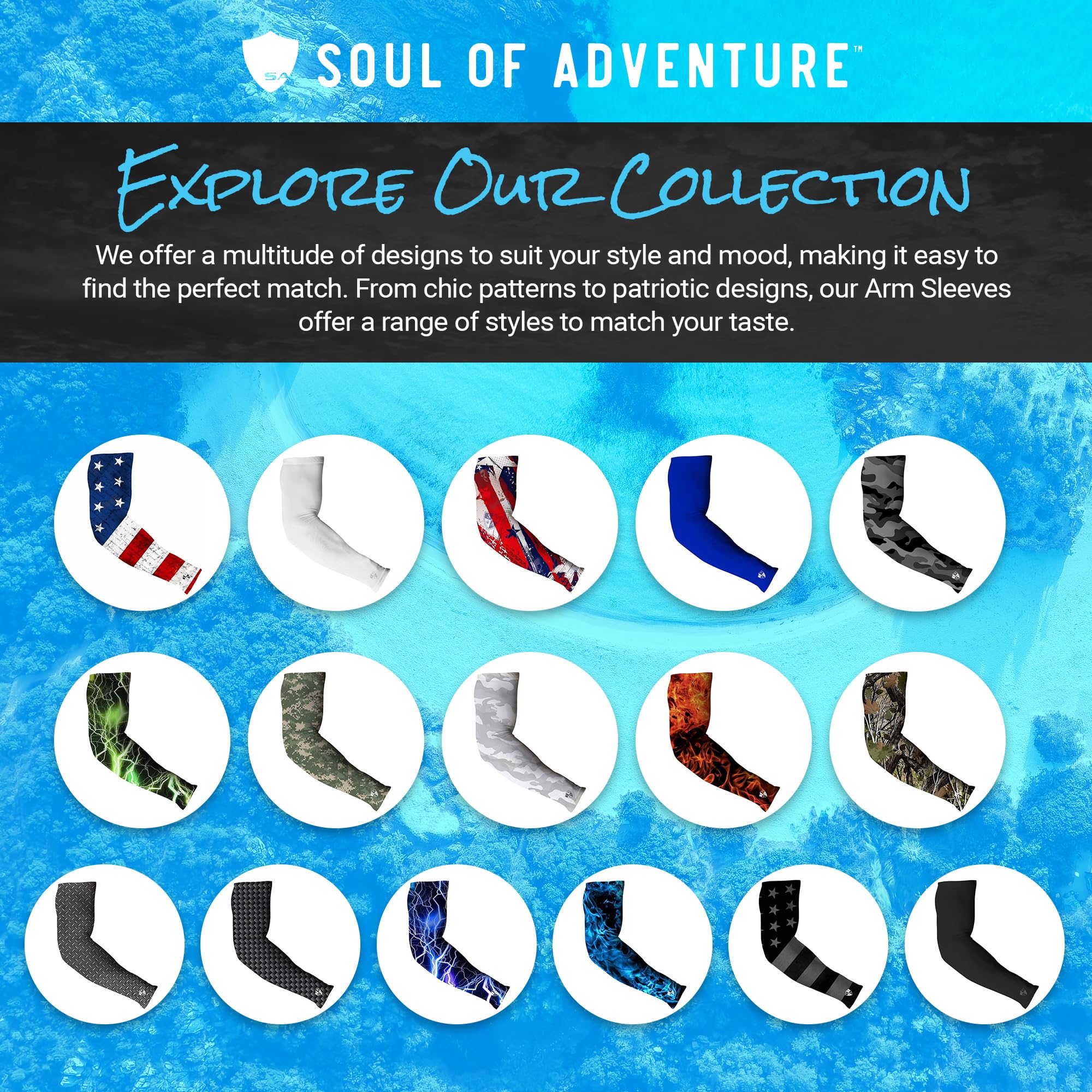 SA Company Arm Shield Compression UV Sleeves for Men - 4 Pack Microfiber Sun Protection Arm Sleeves | UPF 50+ UV Blocking, Moisture Wicking & Breathable | Perfect for Outdoor Sports, Running, Cycling & Golf