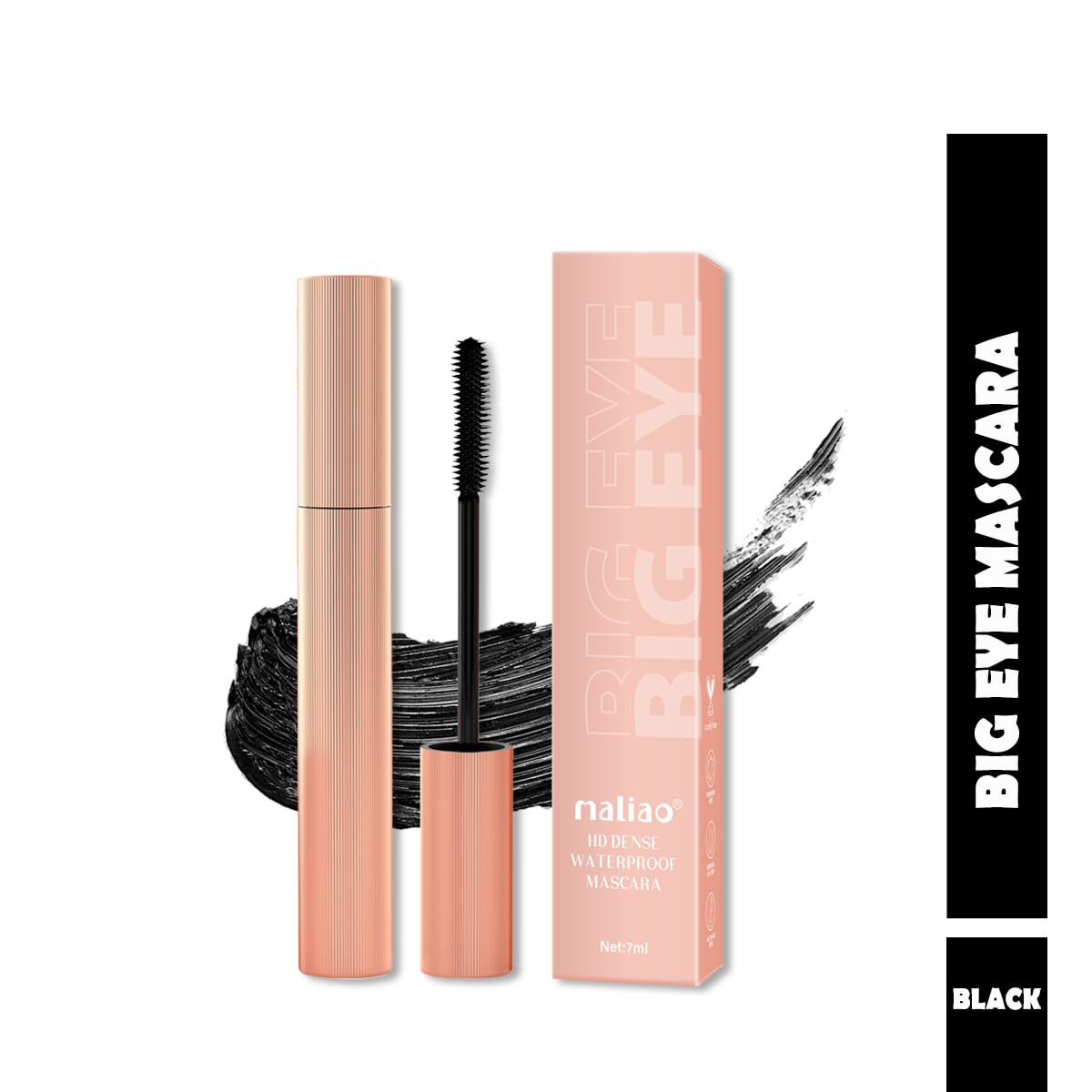 Maliao HD Dense Waterproof Mascara - Long Lasting Volumizing & Lengthening Mascara for Dramatic Lashes | Perfect for Daytime Wear, Night Out & Special Occasions