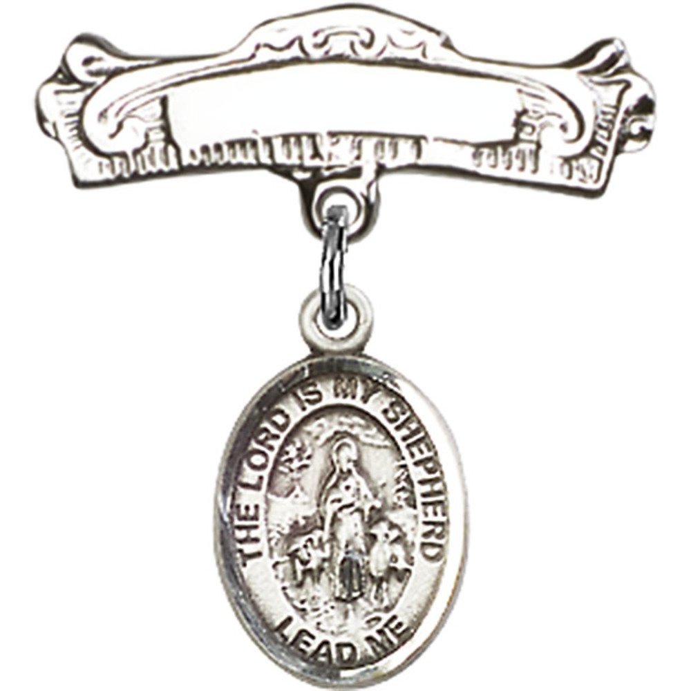 Sterling Silver Baby Badge with 