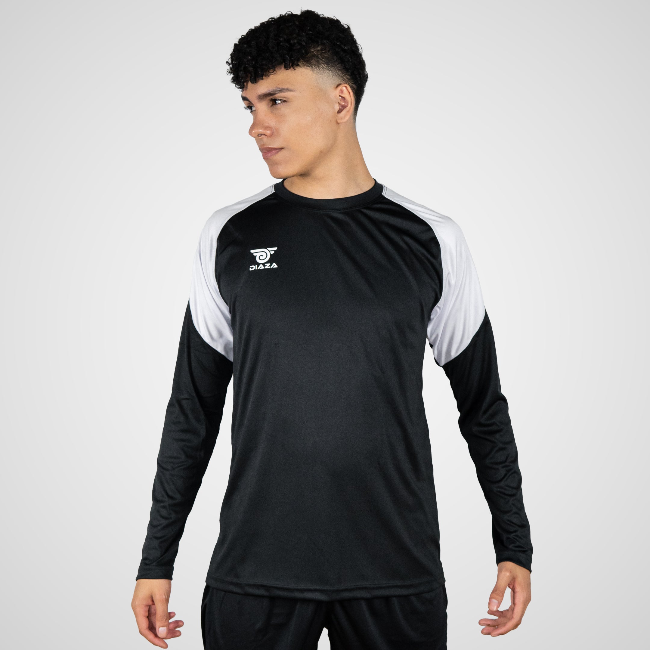 Long Sleeve Training Shirt for Men - Navy & Black Workout Top - Gym, Running & Fitness Apparel