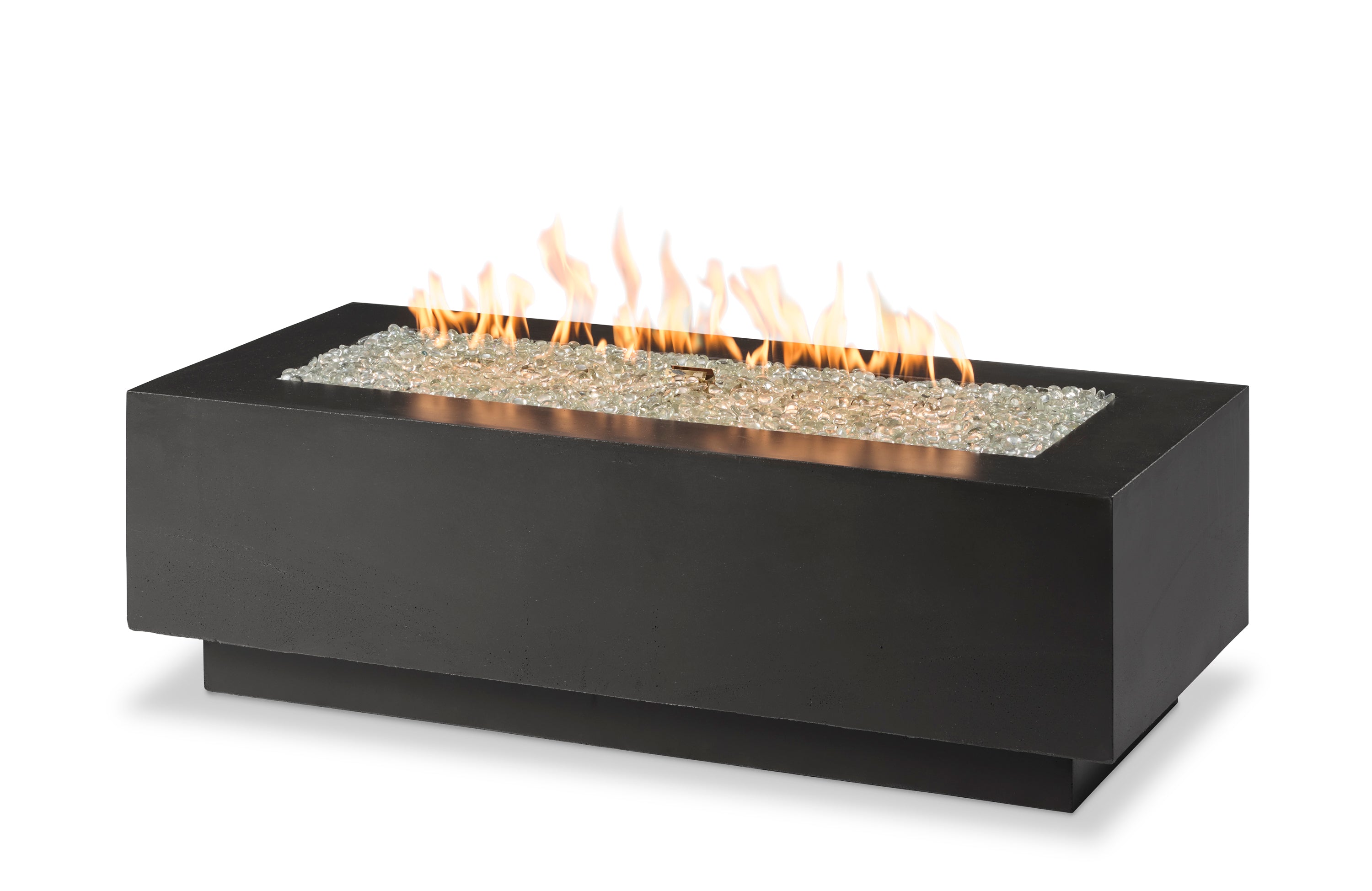 Outdoor GreatRoom Company Cove 54 Inch Linear Propane Gas Fire Pit Table with 42 Inch Crystal Fire Burner - Midnight Mist (CV 54MM) | Perfect for Patio, Backyard, and Outdoor Gatherings