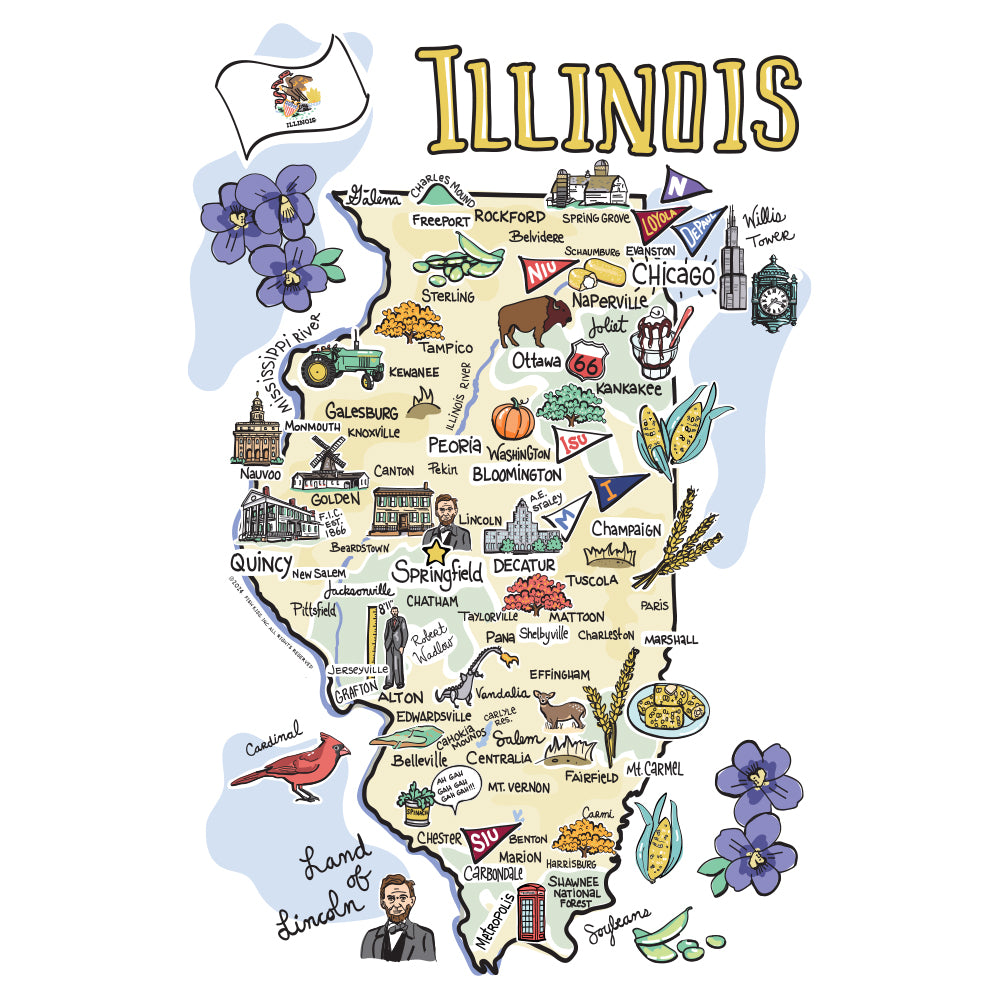 Illinois Medium Iced Cup Coolie - Insulated Beverage Sleeve for Coffee, Tea & Cold Drinks - Perfect for Travel, Office & Outdoor Use