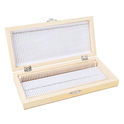 50Pcs Prepared Microscope Slides with Wooden Storage Box - Biology Specimen Collection for Students & Professionals - Ideal for Classroom, Lab & Home Science Projects