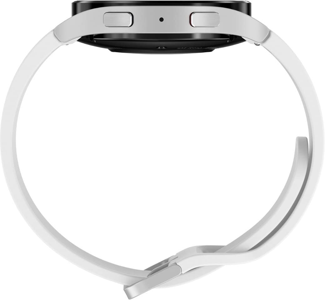 SAMSUNG Galaxy Watch 5 44mm Bluetooth Smartwatch with Body, Health, Fitness & Sleep Tracking | Sapphire Crystal Glass | Enhanced GPS | US Version | Silver Bezel & White Band (Renewed) | Perfect for Workouts, Running & Daily Activity Monitoring