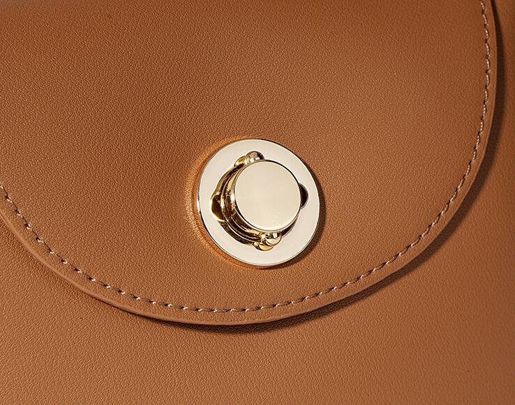 Stylish Brown Small Leather Tote Crossbody Handbag for Women - Perfect for Work, Travel & Everyday Use